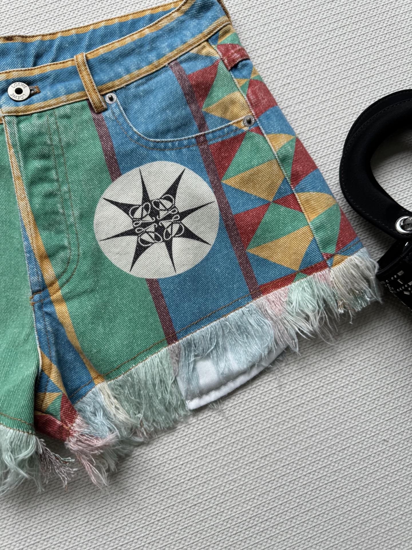 Loewe Summer Limited Denim Shorts with Tassel Detail - Stylish and Trendy 6 i1749190863689 152 0 3