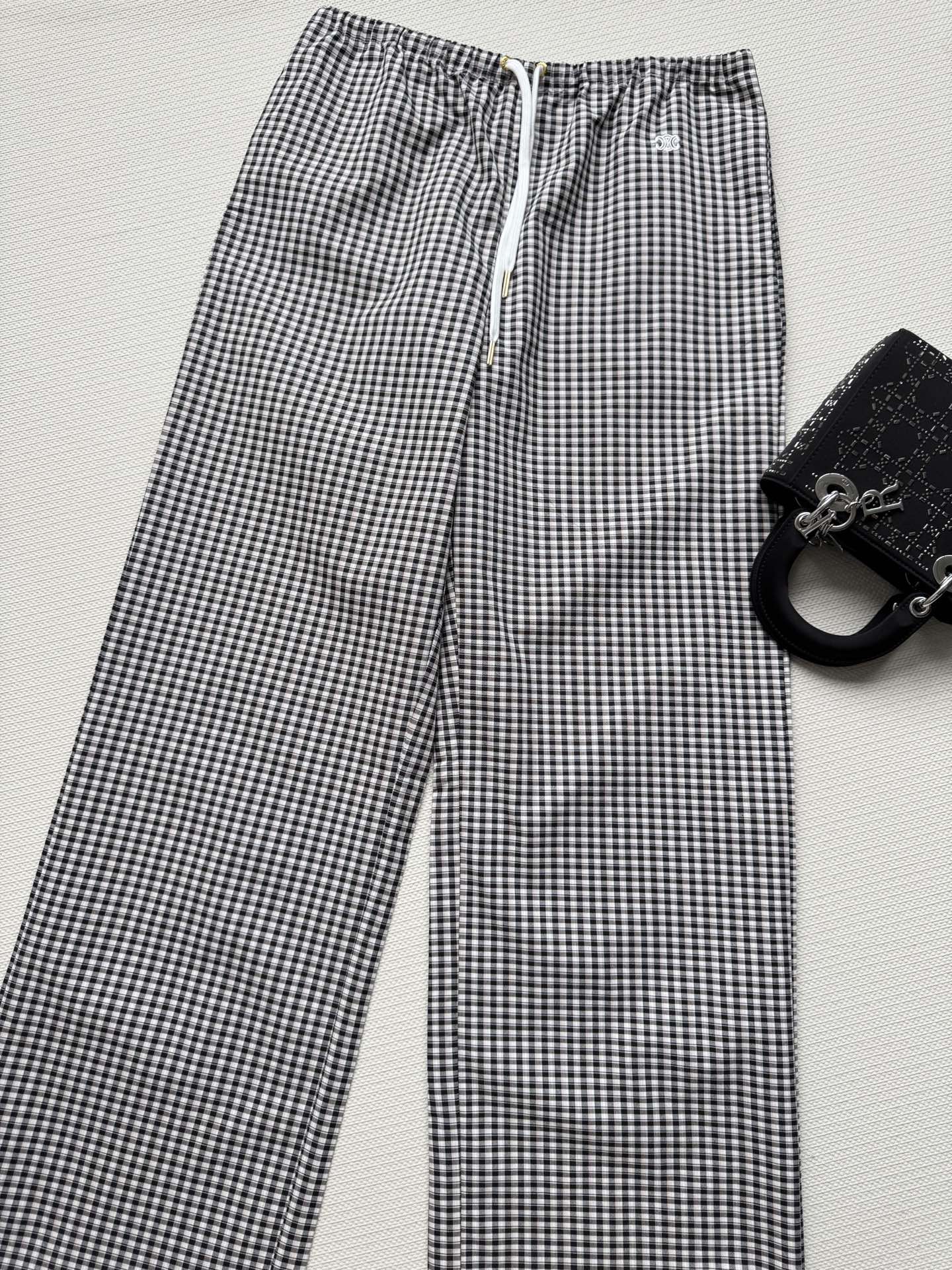 Celine Inspired Retro Plaid Lounge Pants with Drawstring Waist - Slim Fit 4 i1749914377710 8481 0 3