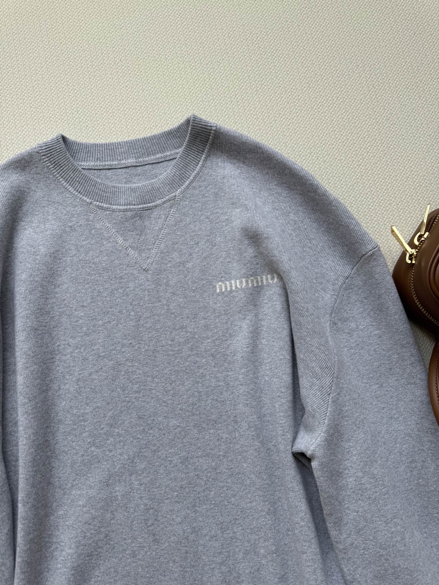 Miu Miu Cotton Fleece Sweatshirt with Embroidered Logo 5 i1751171677504 6413 0 3