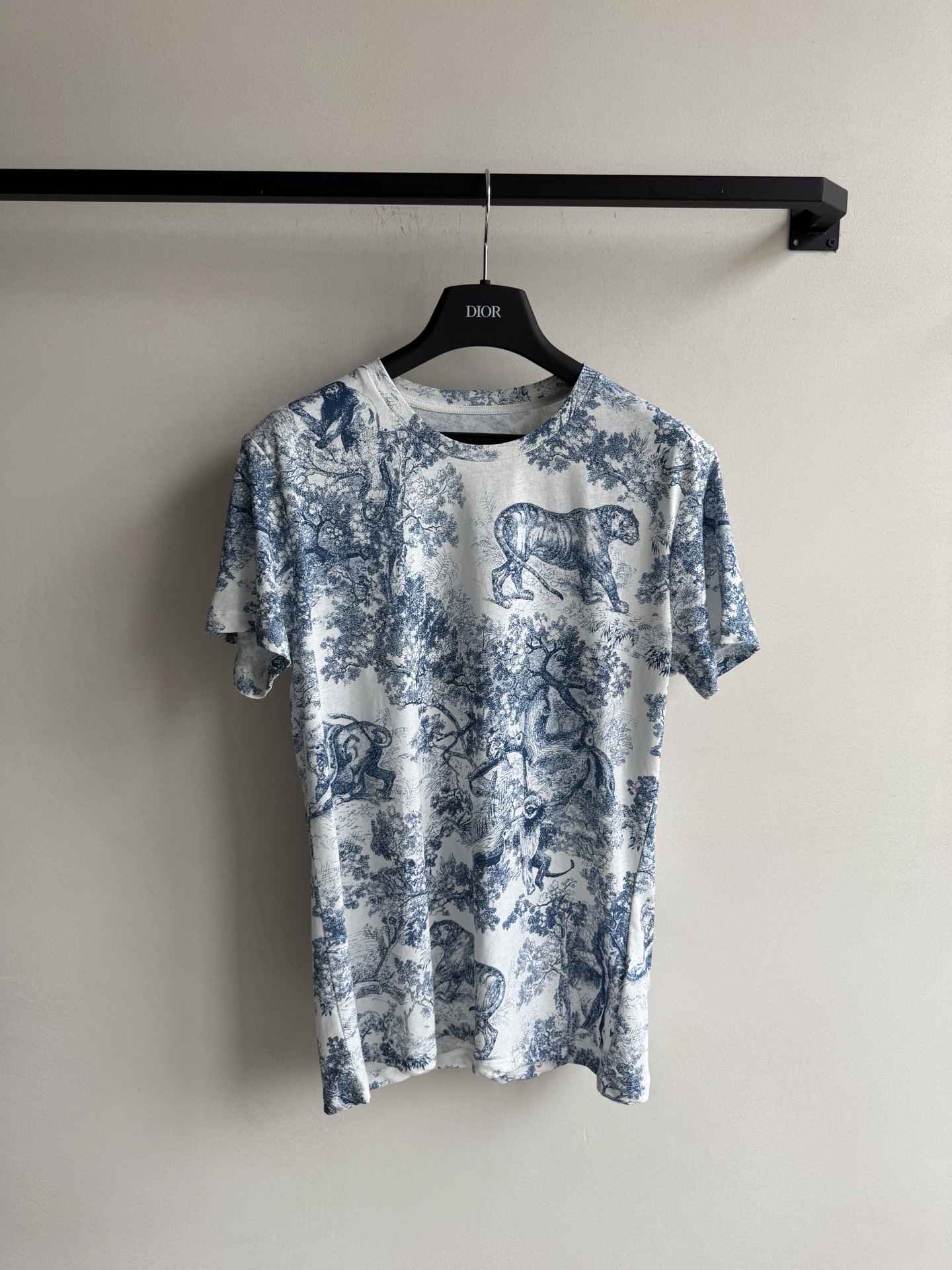 Dior Riviera T-Shirt with Toile de Jouy Sauvage Print - White & Lily Green 2 i1752383283048 3739 0 0