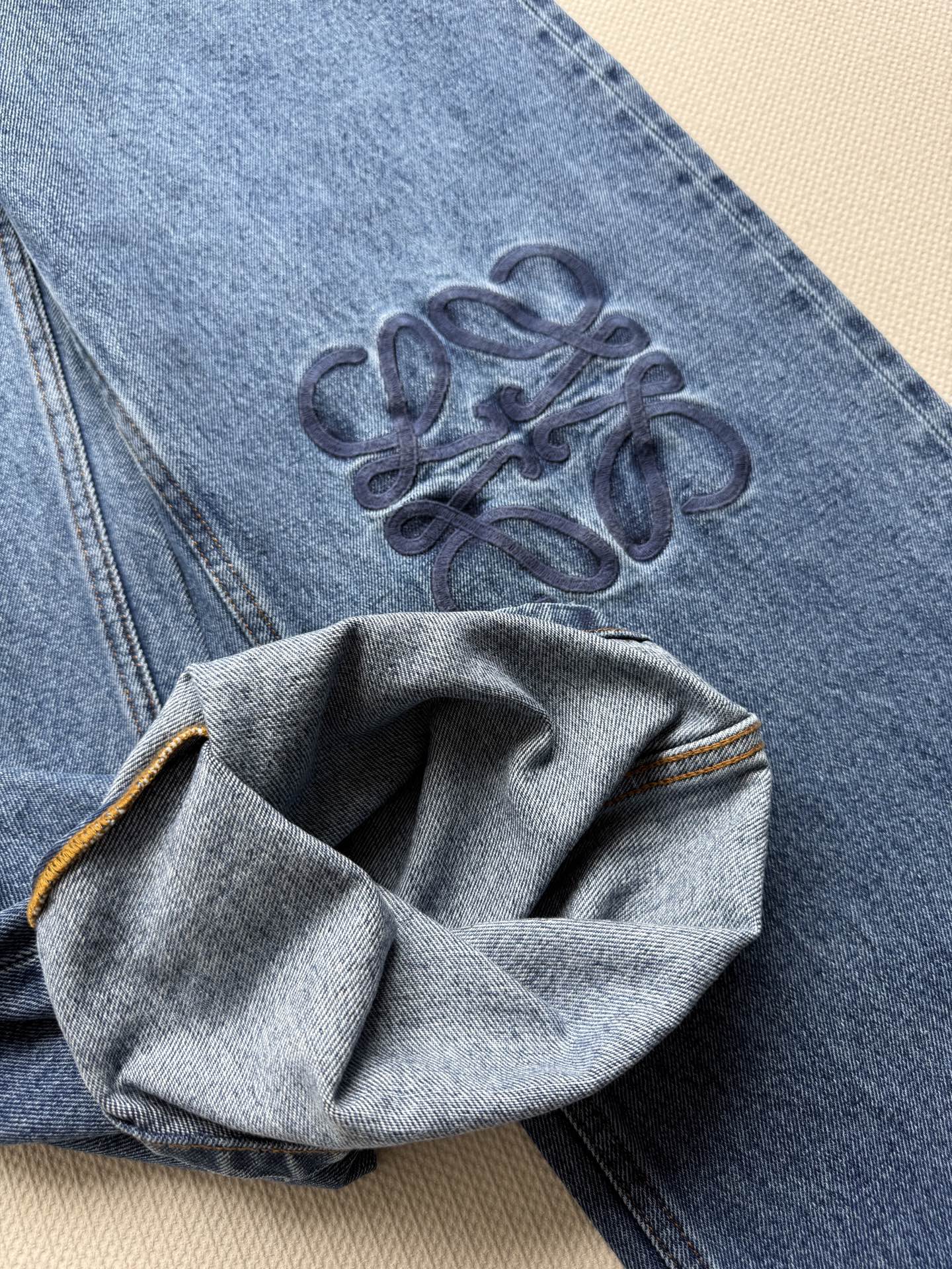 Loewe Embroidered Logo Denim Jeans - Spring/Summer 25 Collection 6 i1752385666634 9594 0 4