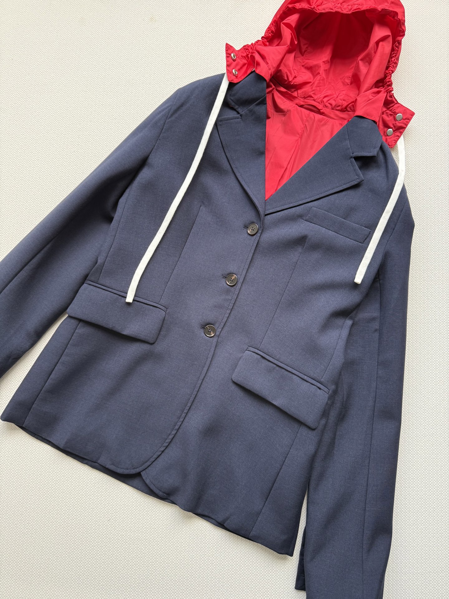 Miu Miu Color Block Hooded Blazer Jacket - Detachable Hood, Casual Chic 4 i1752640867681 1003 0 2