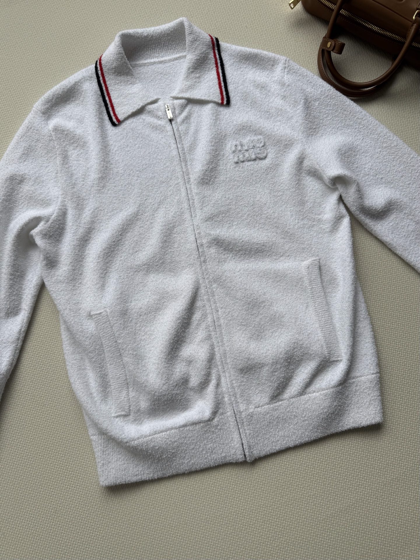 Miu Miu 25SS College Style Zip-Up Towel Fabric Jacket - S, M, L Available 4 i1752900632925 9827 0 0