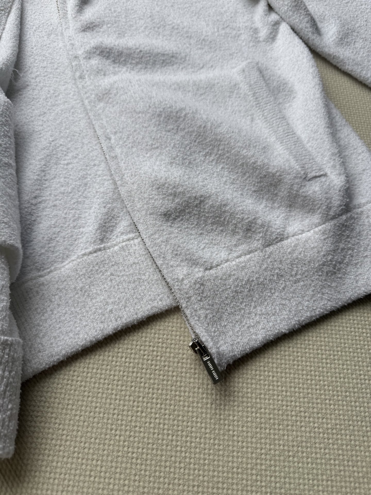 Miu Miu 25SS College Style Zip-Up Towel Fabric Jacket - S, M, L Available 7 i1752900634024 8531 0 4