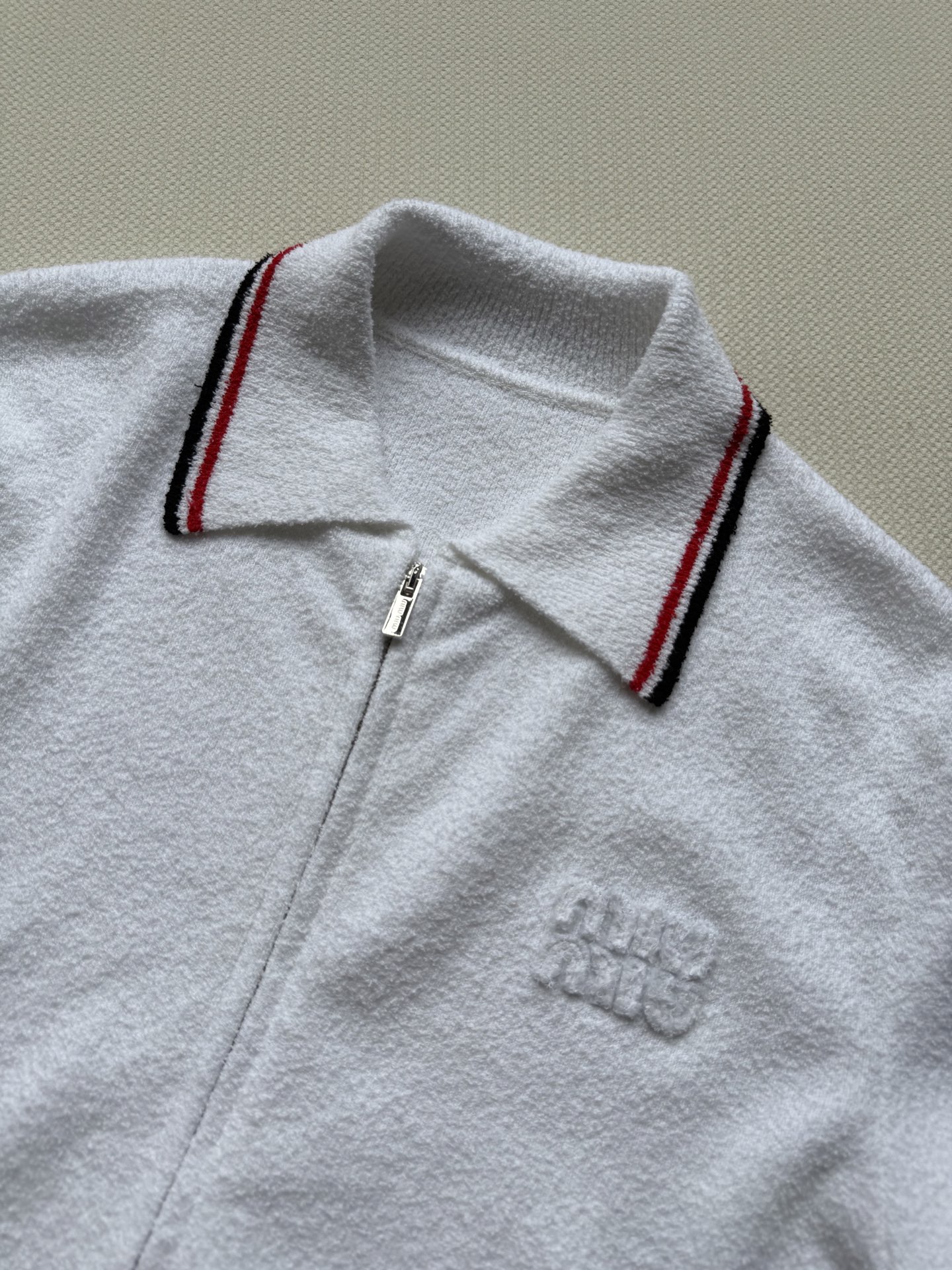 Miu Miu 25SS College Style Zip-Up Towel Fabric Jacket - S, M, L Available 5 i1752900634064 2222 0 6