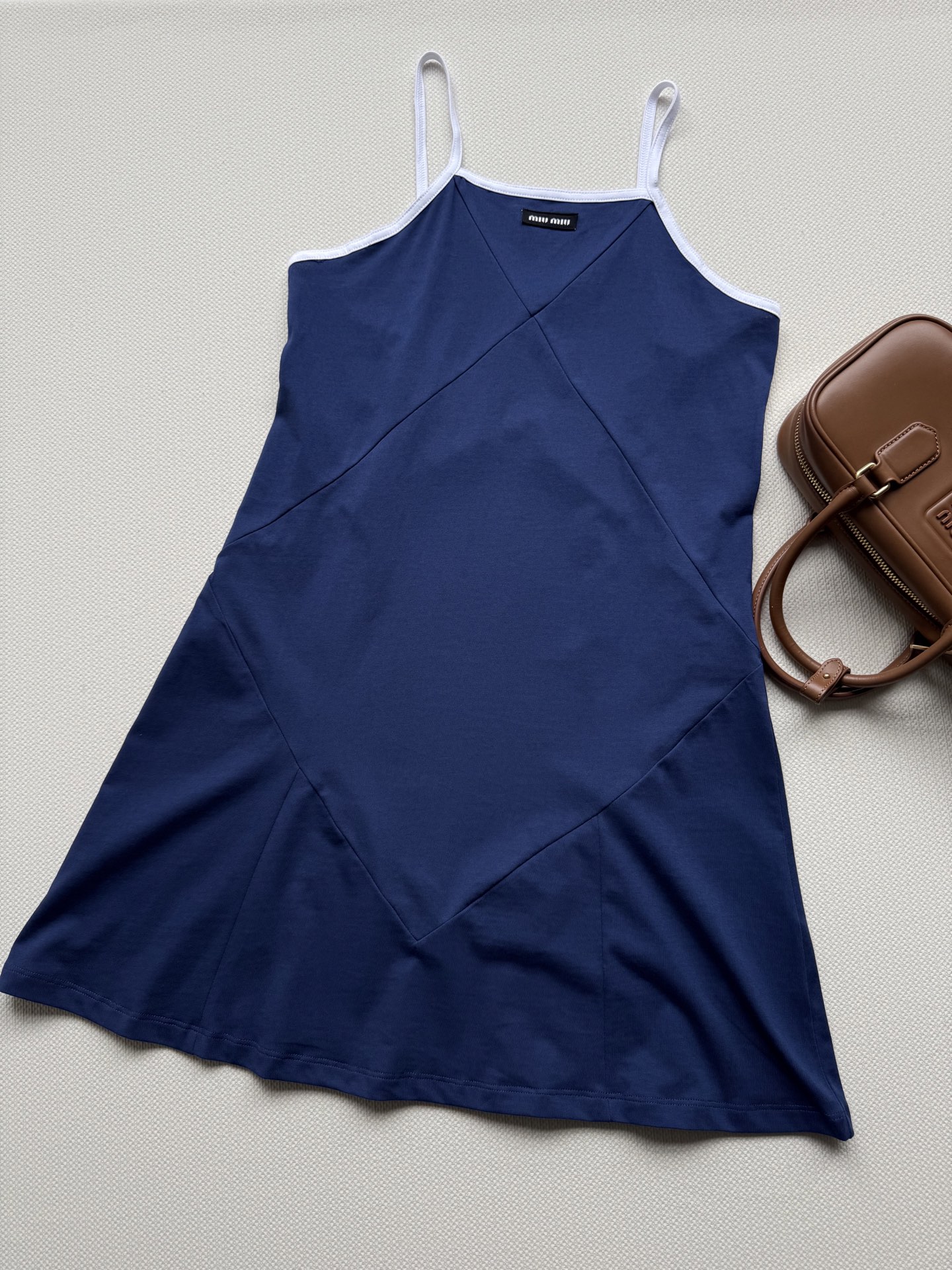 Miu Miu 25SS Cotton Camisole Backless Dress - Stylish & Comfortable 4 i1752987145716 3659 0 1