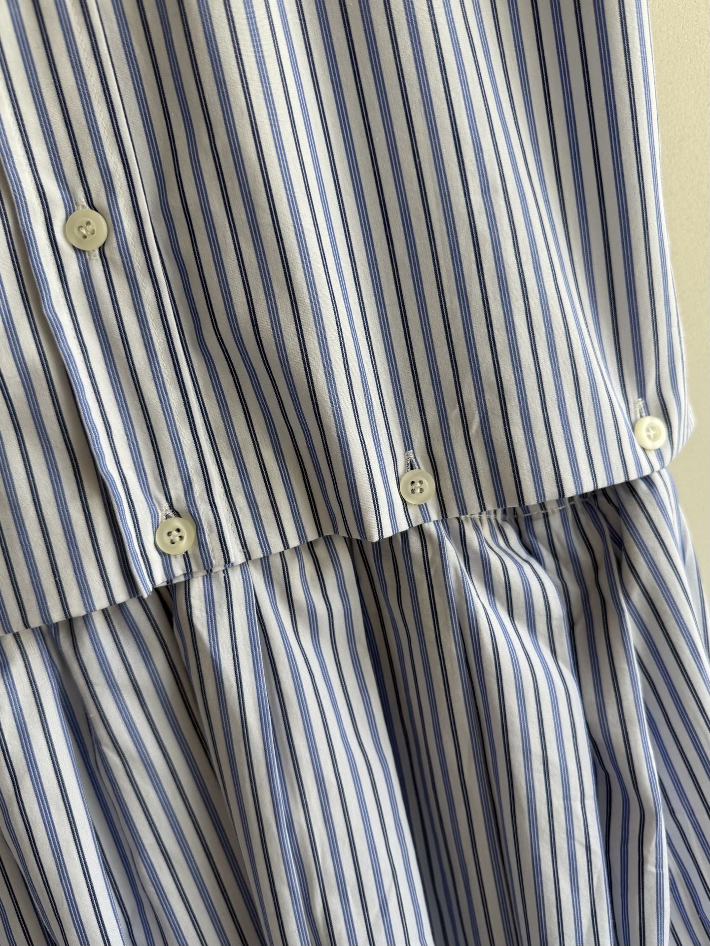 Miu Miu Striped Short Sleeve Shirt Dress - Versatile & Detachable Design 4 i1753594358892 4558 0 2