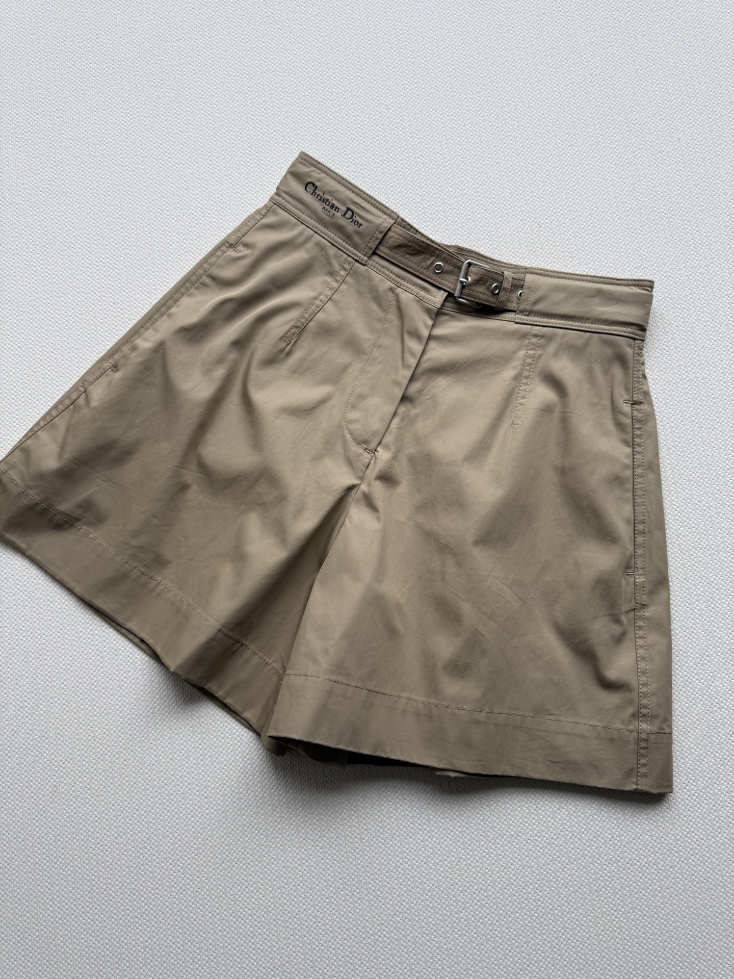 Dior Inspired High-Waisted Utility Shorts with Logo Embroidery - Chic & Comfortable 4 i1753851923817 6476 0 2