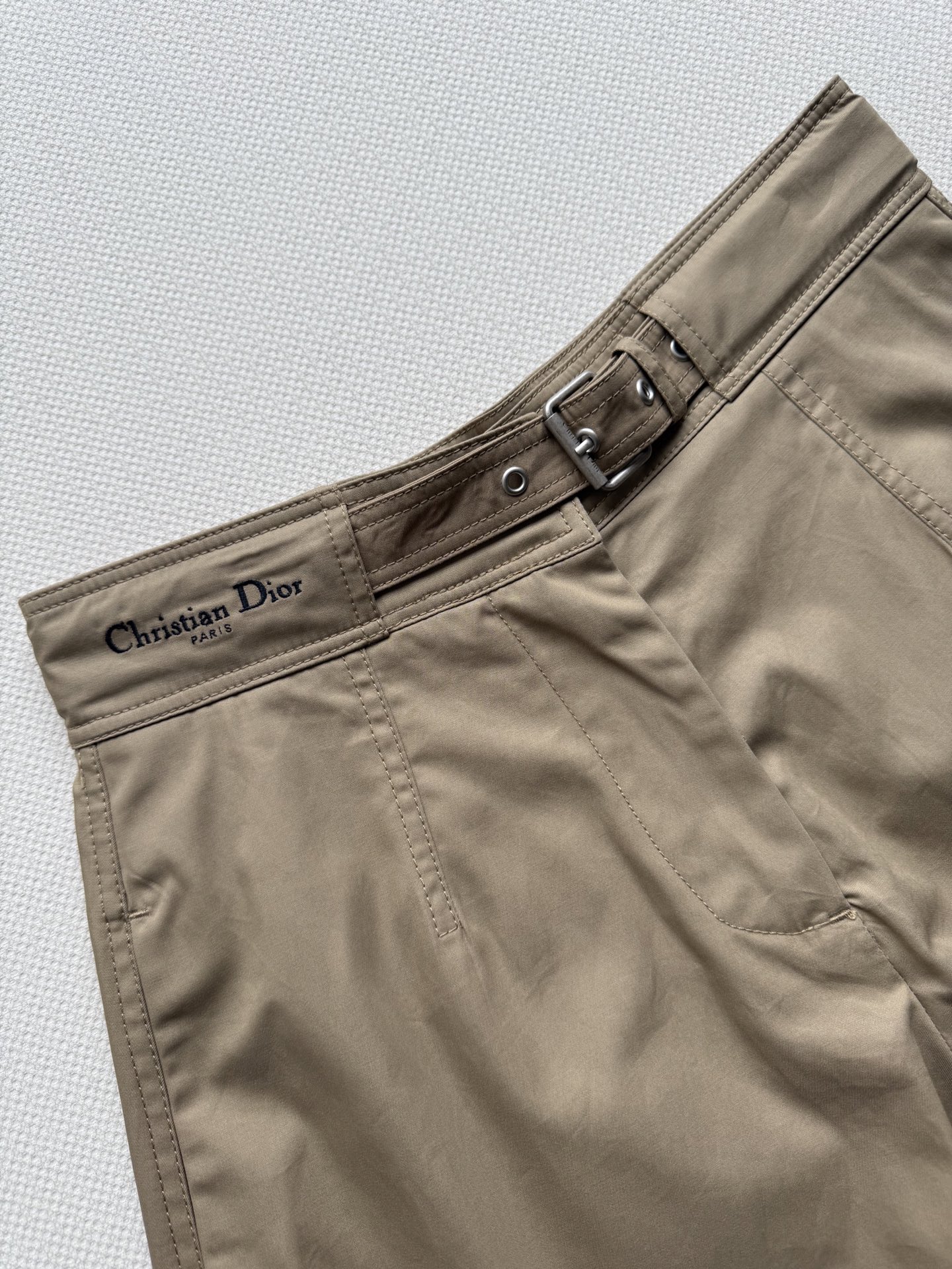 Dior Inspired High-Waisted Utility Shorts with Logo Embroidery - Chic & Comfortable 5 i1753851925088 7319 0 3
