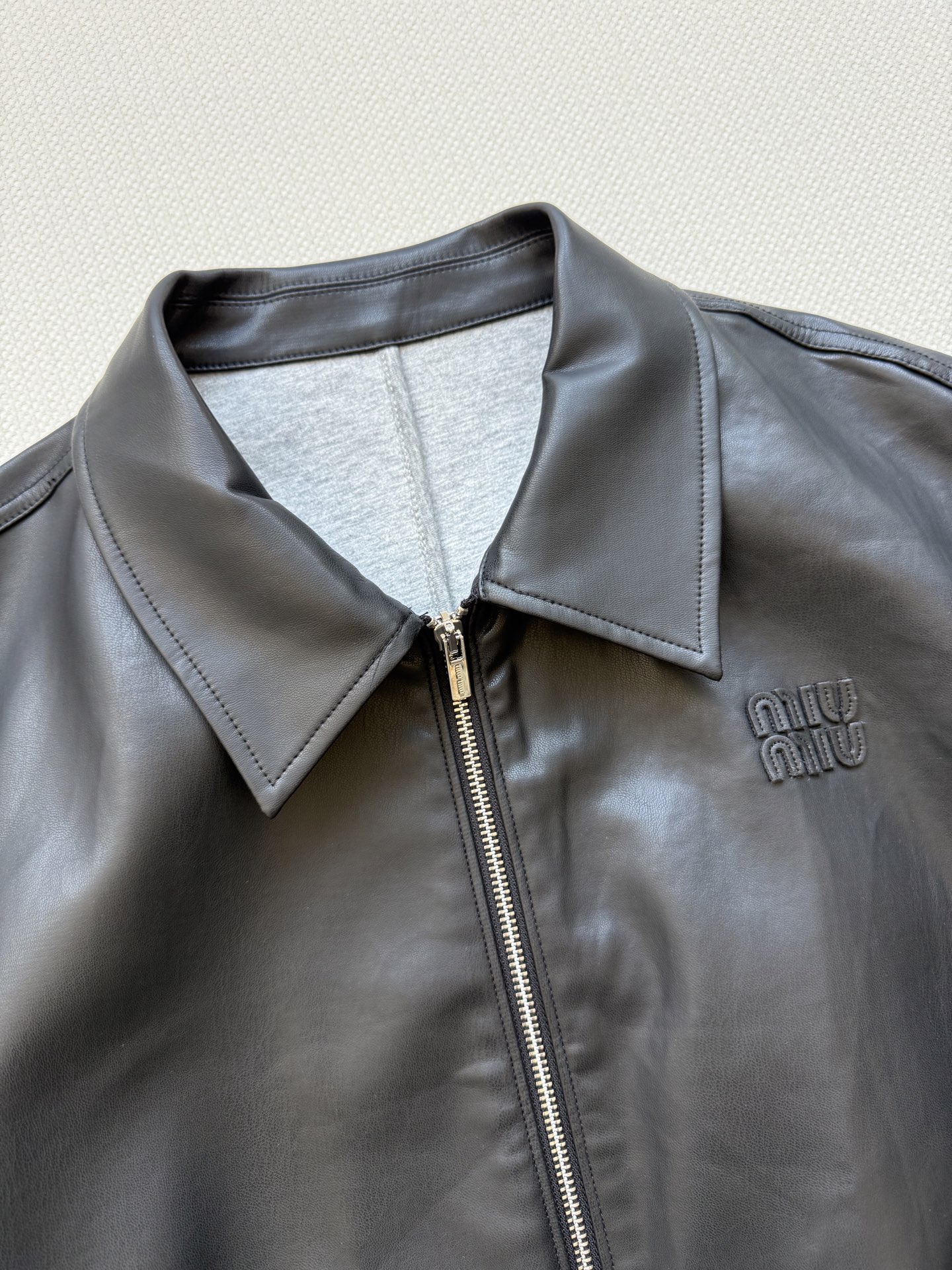 Miu Miu 2025 Leather Jacket - Chic Lapel Design, Premium Imported Leather 5 i1754719927502 8935 0 2