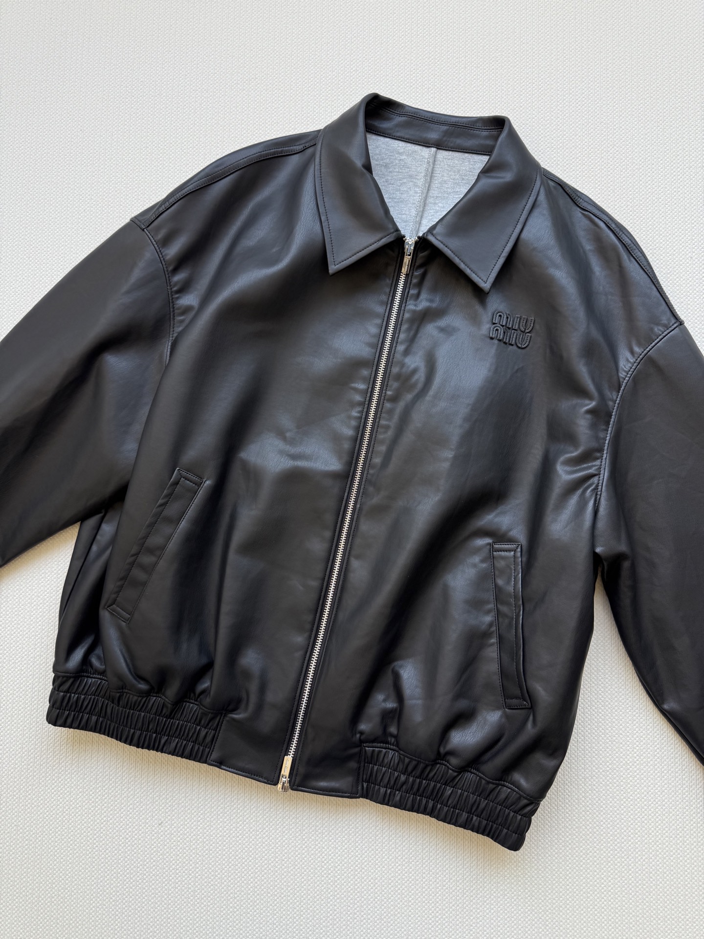 Miu Miu 2025 Leather Jacket - Chic Lapel Design, Premium Imported Leather 4 i1754719927568 6596 0 0