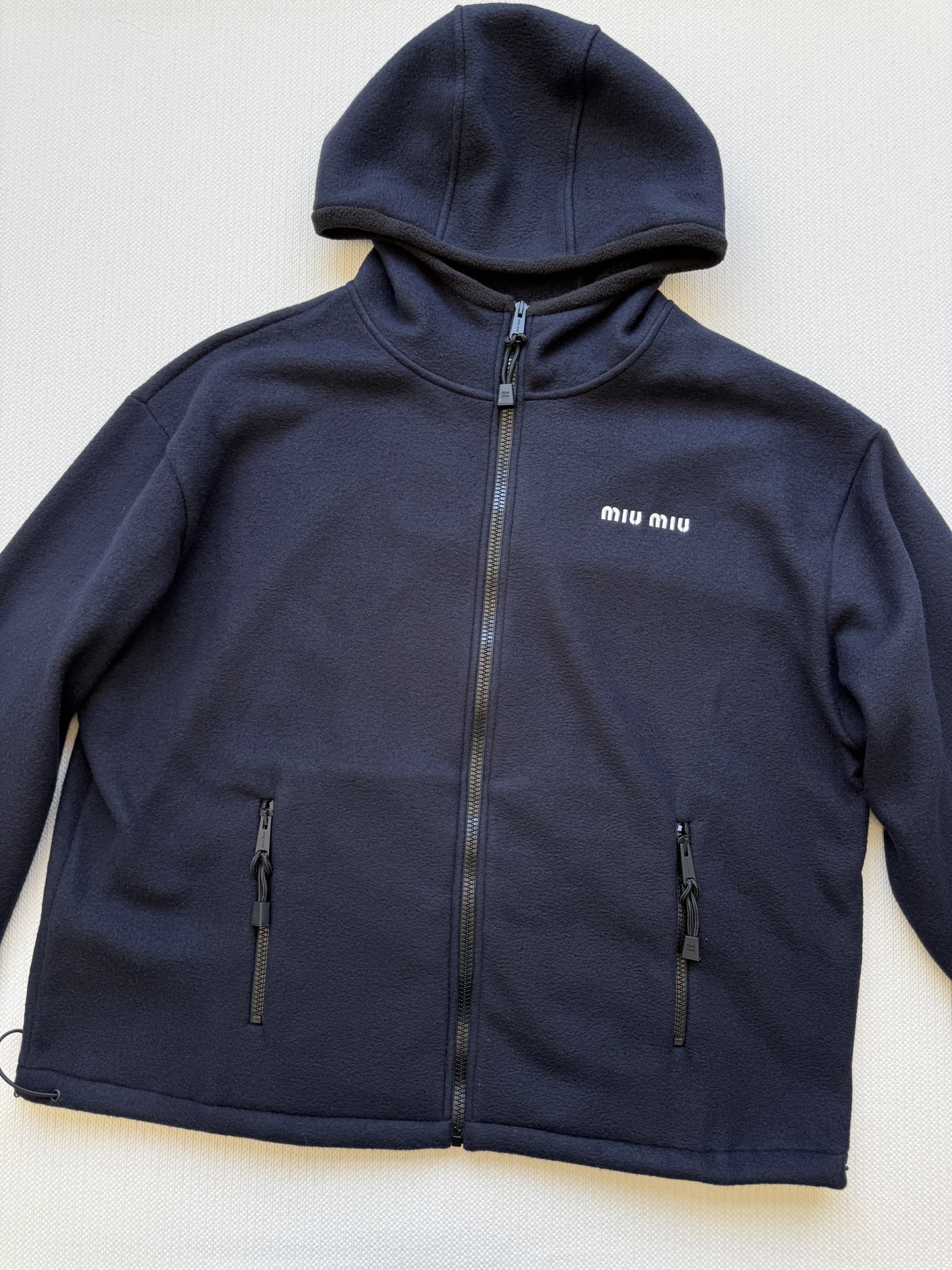 Miu Miu Embroidered Fleece Hoodie Jacket - Comfortable & Stylish 4 i1756010785183 6483 0 2