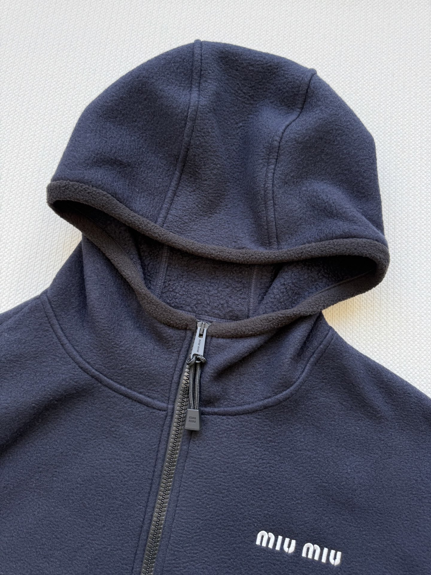 Miu Miu Embroidered Fleece Hoodie Jacket - Comfortable & Stylish 5 i1756010786582 6735 0 3