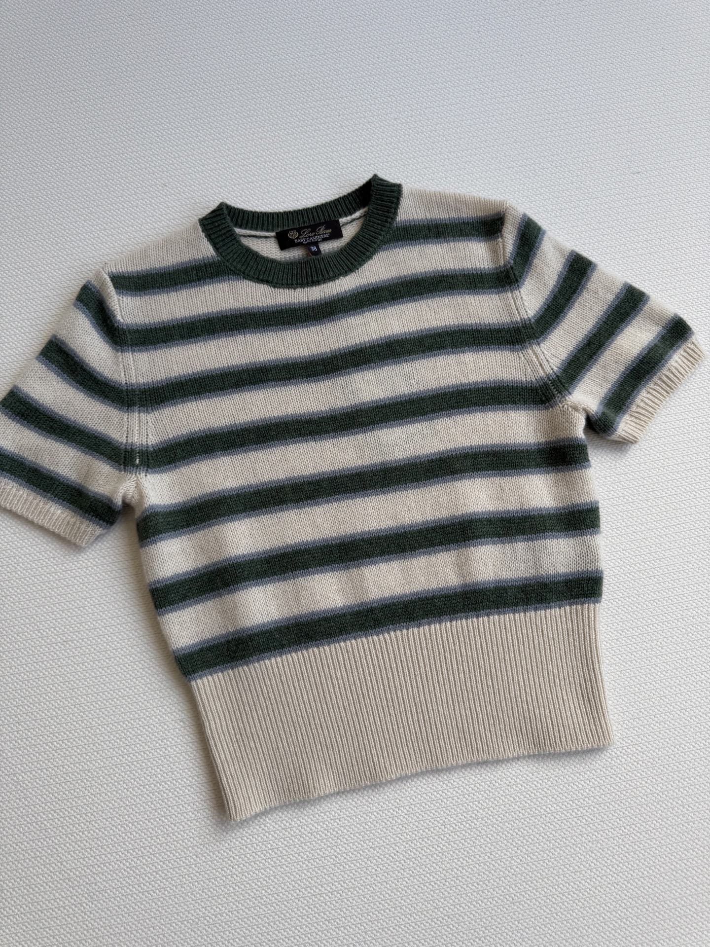 LoroPian*🆕25早秋新款高级配色条纹针织套头衫 温柔极致优雅的调调，简约风气质迷人。定制羊毛羊绒