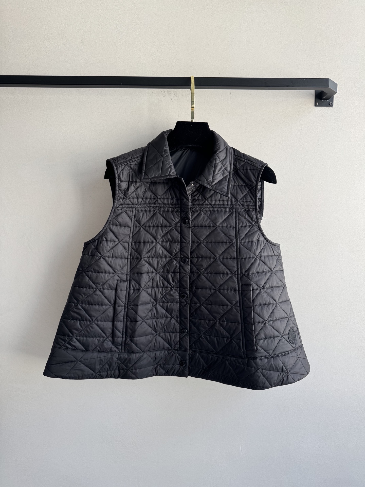 Moncle*🆕2025新品A摆藤格纹棉服马甲 定制YB防风防水尼龙材质 羽绒棉填充内里 整件轻型保暖 