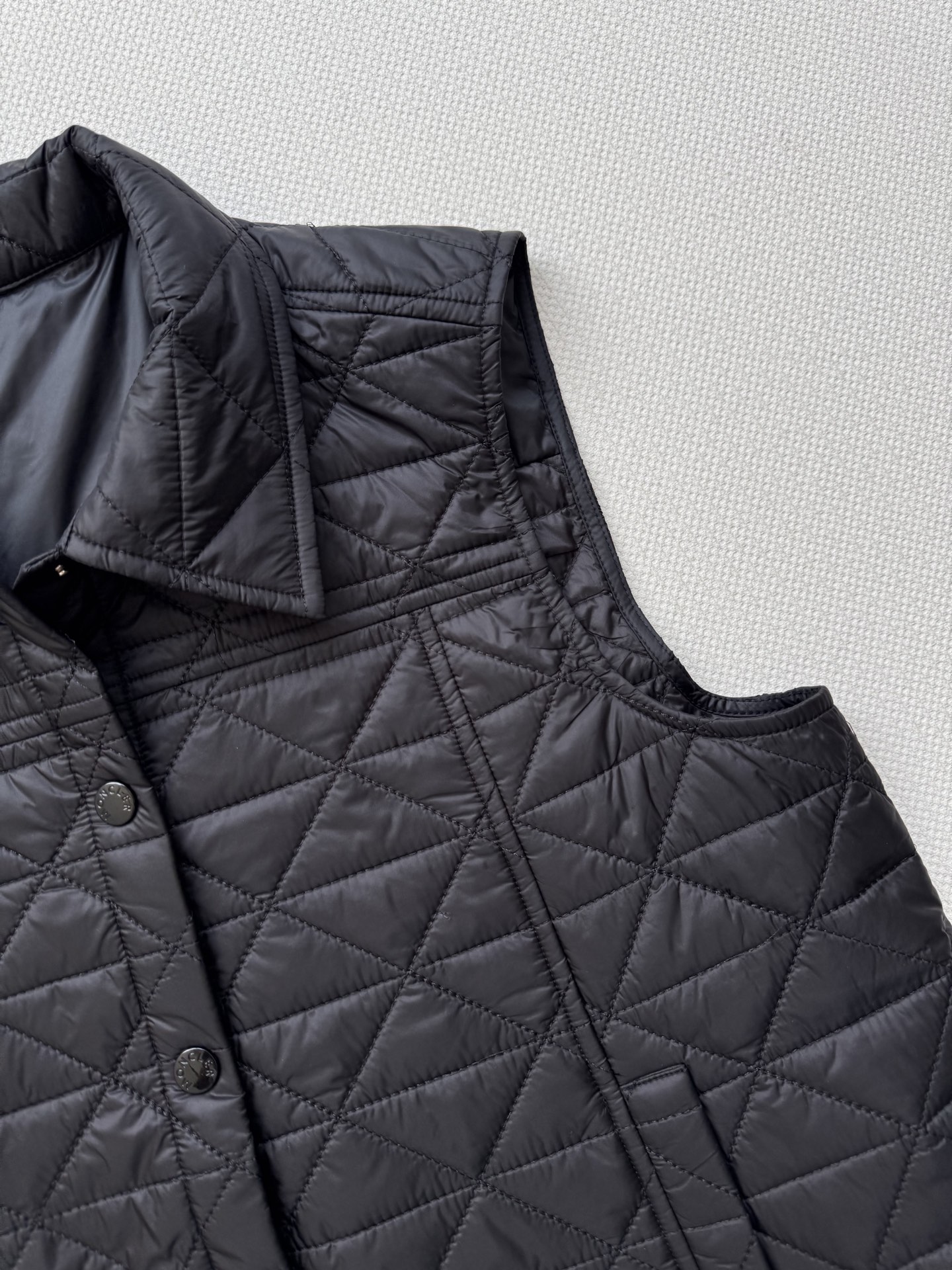Moncle*🆕2025新品A摆藤格纹棉服马甲 定制YB防风防水尼龙材质 羽绒棉填充内里 整件轻型保暖 