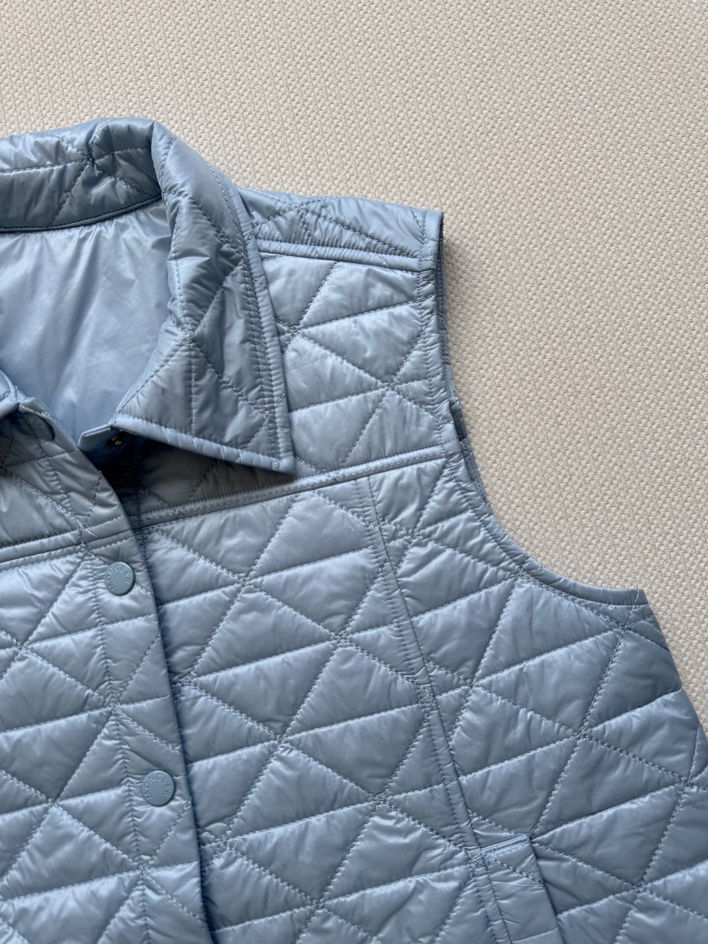 Moncle*🆕2025新品A摆藤格纹棉服马甲 定制YB防风防水尼龙材质 羽绒棉填充内里 整件轻型保暖 