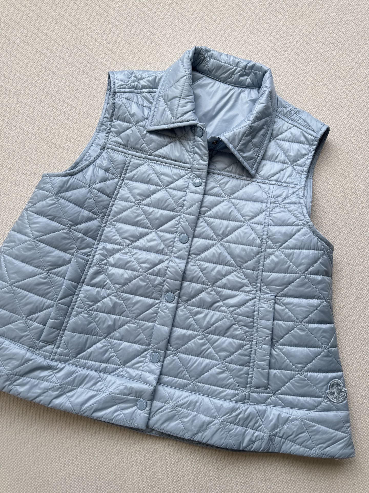 Moncle*🆕2025新品A摆藤格纹棉服马甲 定制YB防风防水尼龙材质 羽绒棉填充内里 整件轻型保暖 