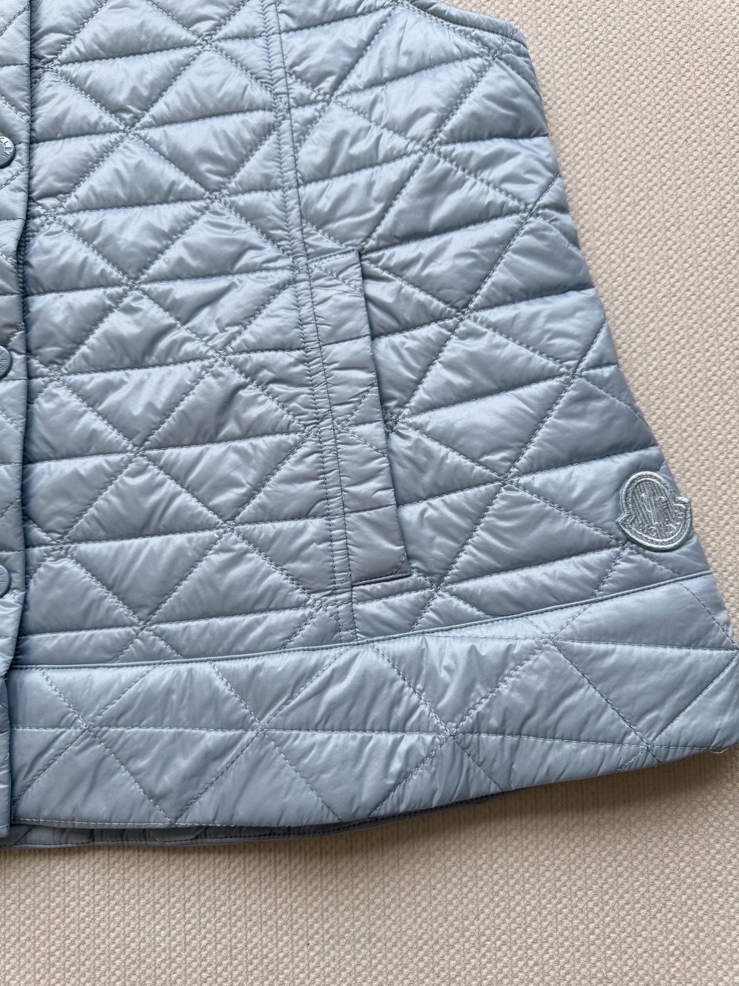 Moncle*🆕2025新品A摆藤格纹棉服马甲 定制YB防风防水尼龙材质 羽绒棉填充内里 整件轻型保暖 