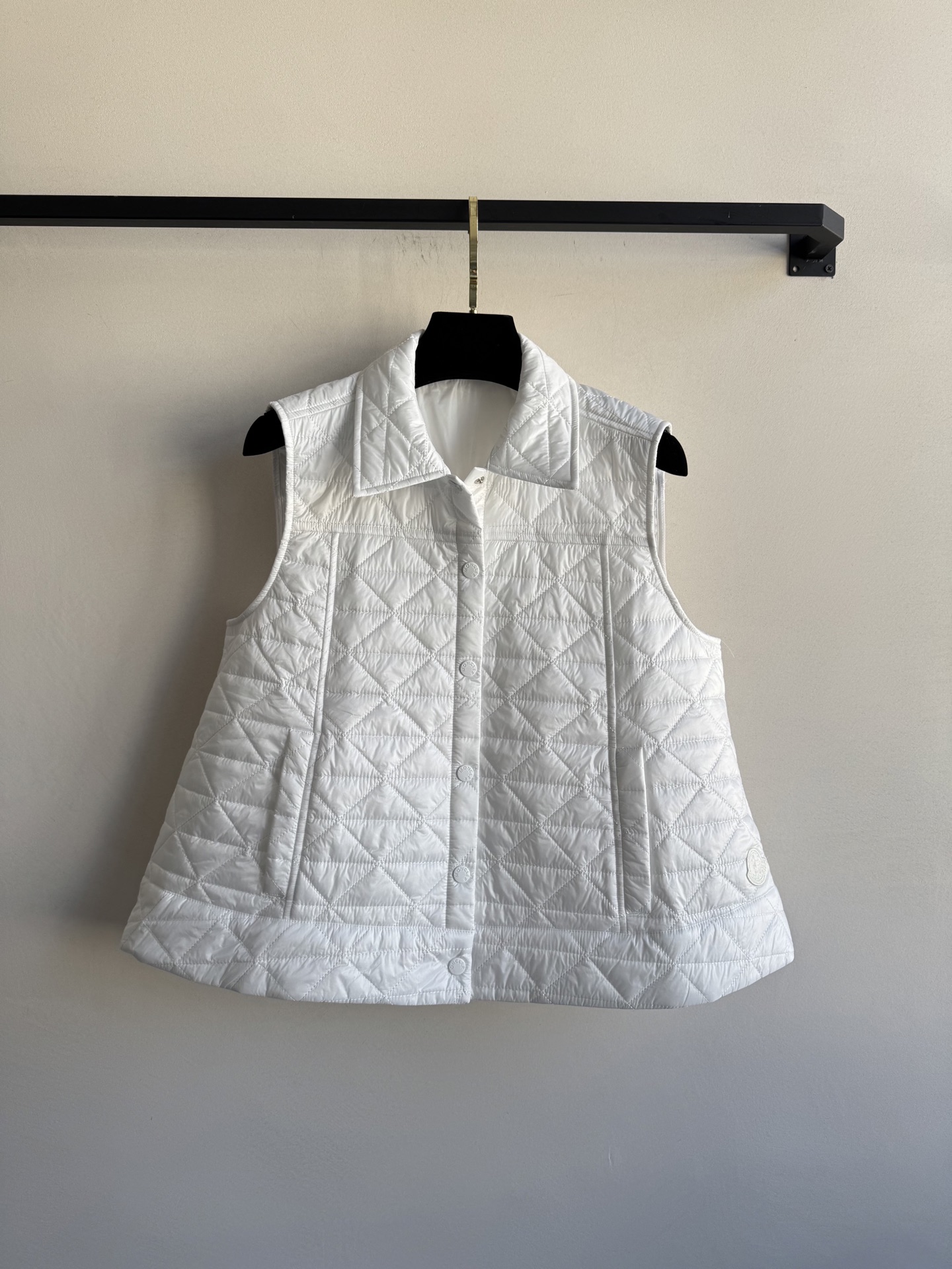 Moncle*🆕2025新品A摆藤格纹棉服马甲 定制YB防风防水尼龙材质 羽绒棉填充内里 整件轻型保暖 