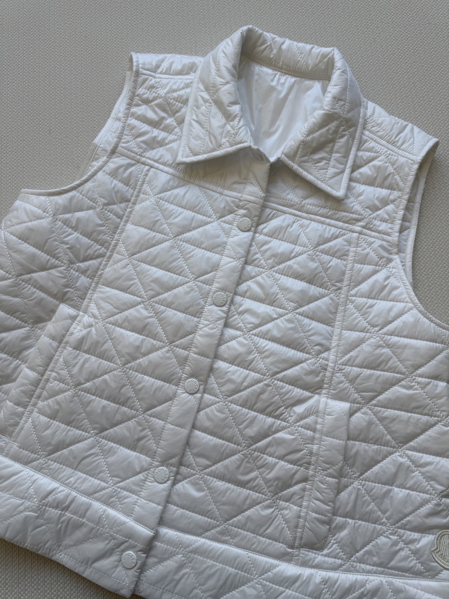 Moncle*🆕2025新品A摆藤格纹棉服马甲 定制YB防风防水尼龙材质 羽绒棉填充内里 整件轻型保暖 
