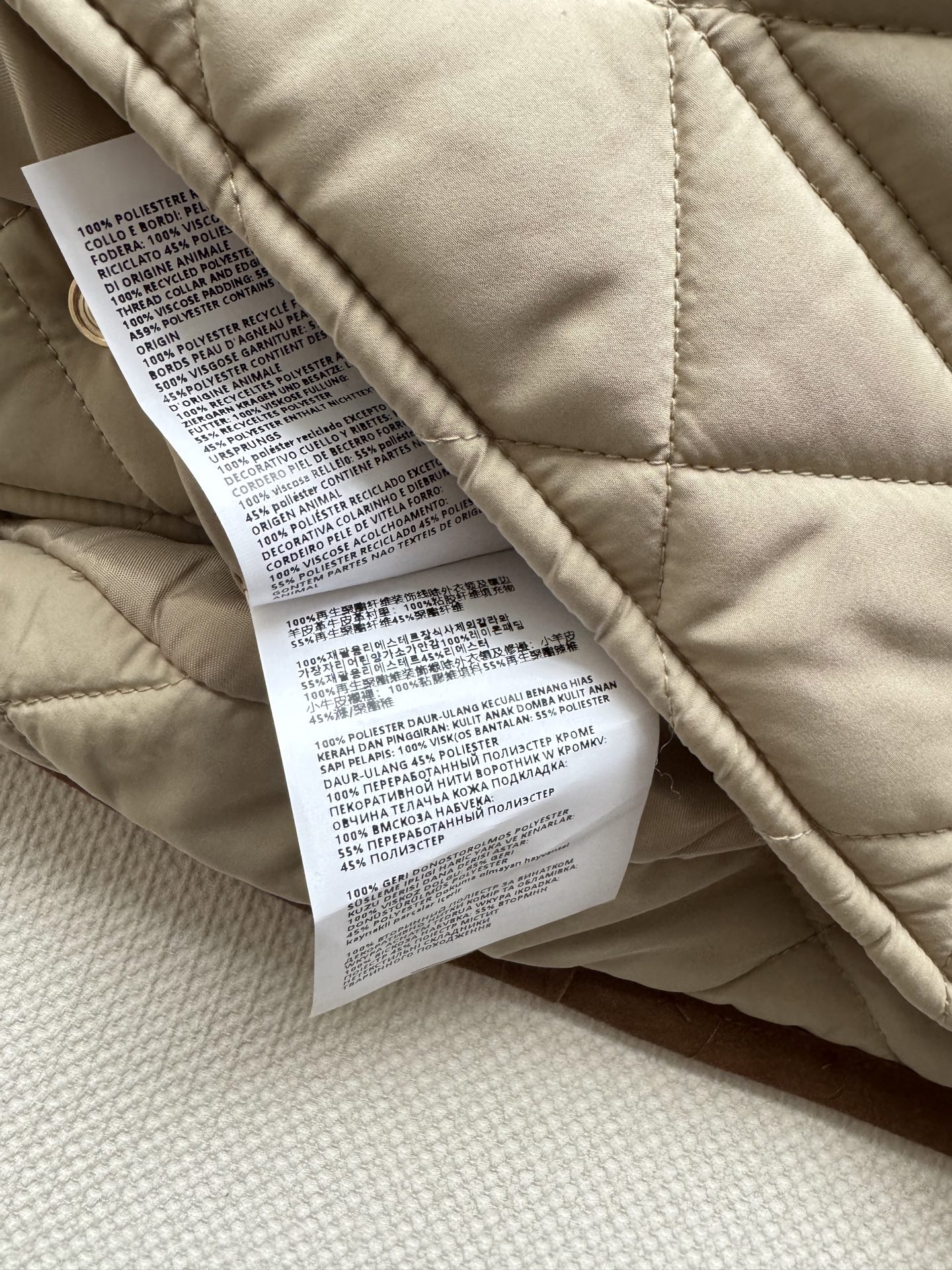 Miumi*🆕25Fw早秋新款 温暖少女感减龄奶油杏间棉菱格棉服外套丨原版开发！高版出品！原版定制面料！