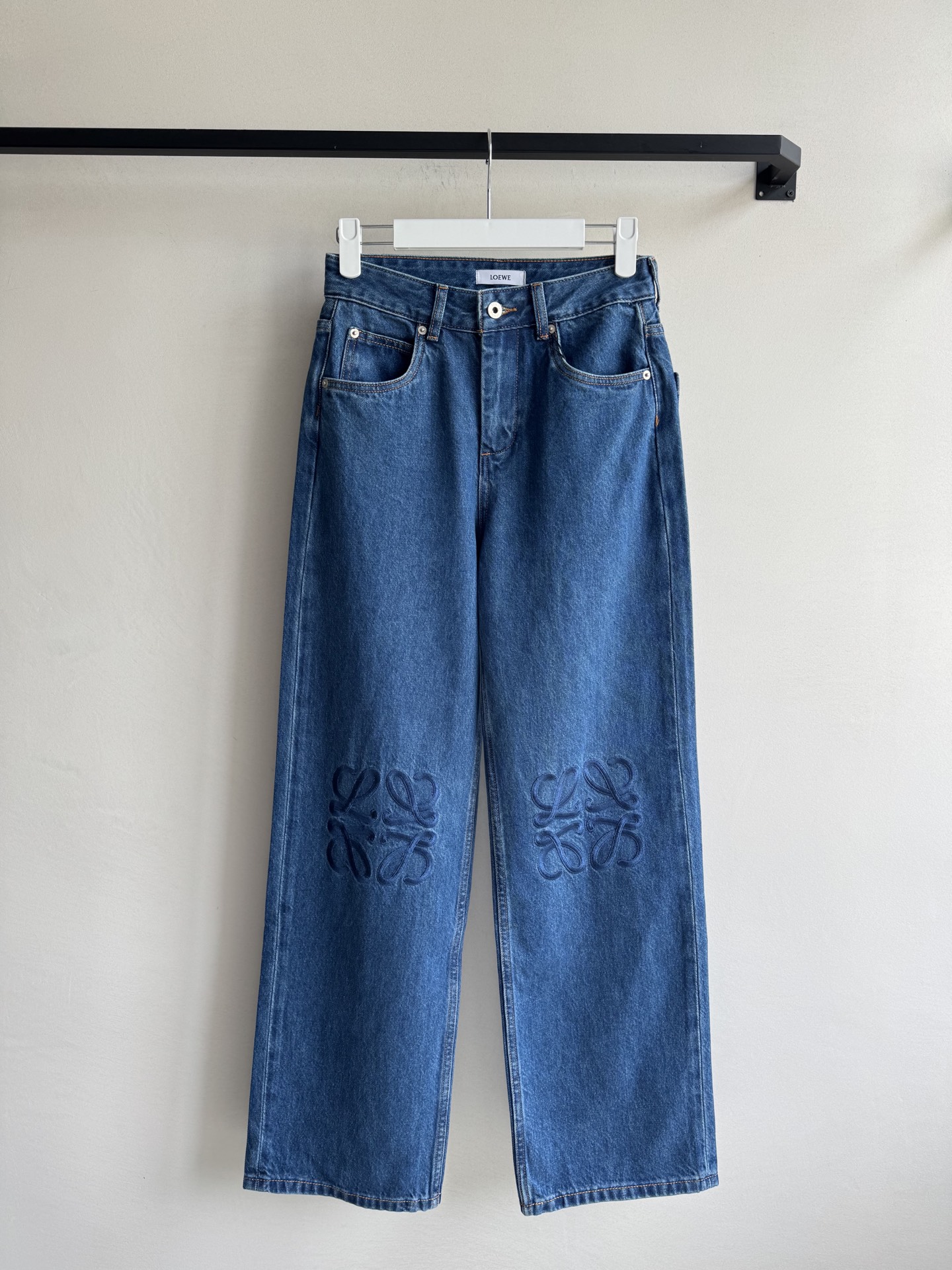 Loew* 🆕25Ss春夏新款 复古刺绣logo丹宁牛仔长裤。原版开发！高版出品！采用进口丹宁牛仔面料。