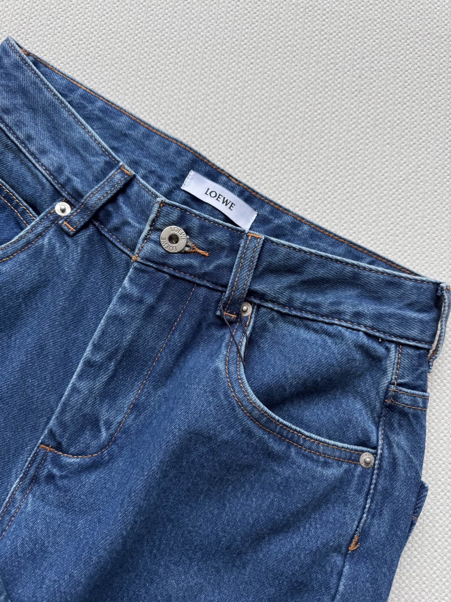 Loew* 🆕25Ss春夏新款 复古刺绣logo丹宁牛仔长裤。原版开发！高版出品！采用进口丹宁牛仔面料。