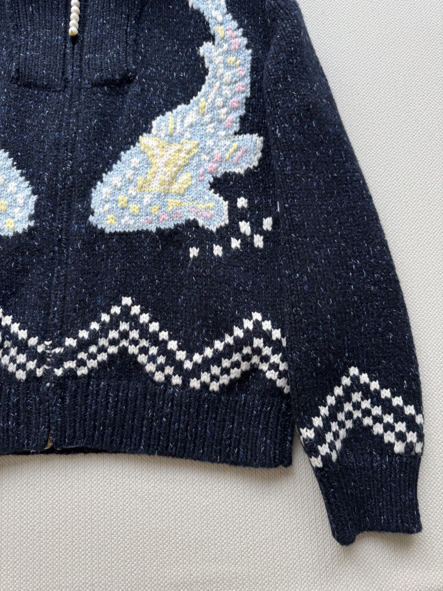 Louisvuitto*🆕联名Nigo系列Monogram花㚏提花重工拉链外套！重工定位立体撞色嵌花工艺