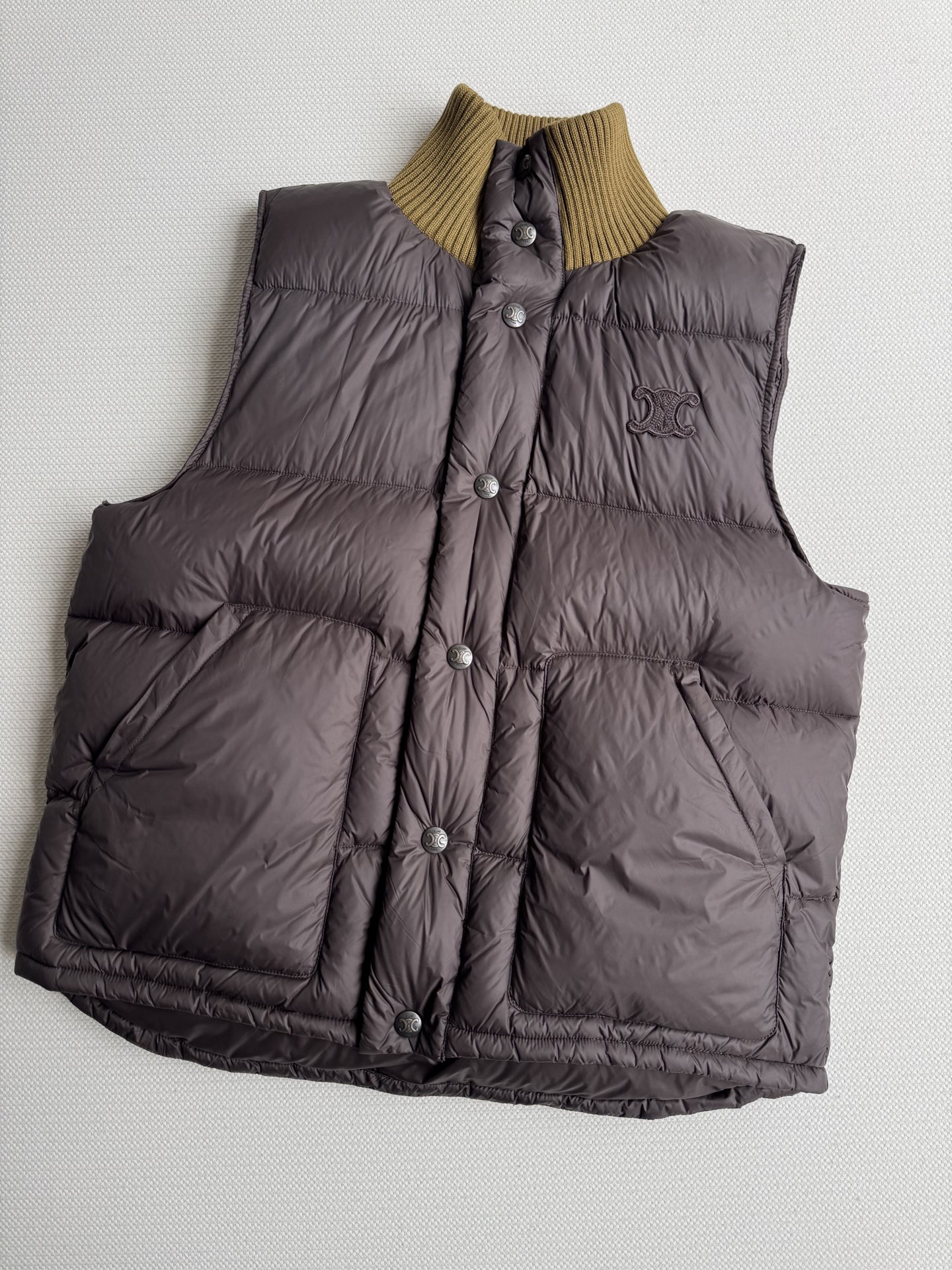 Celine Color Block Padded Vest | High Quality Down Filled Sleeveless Outerwear 4 i1759634151569 7293 0 2