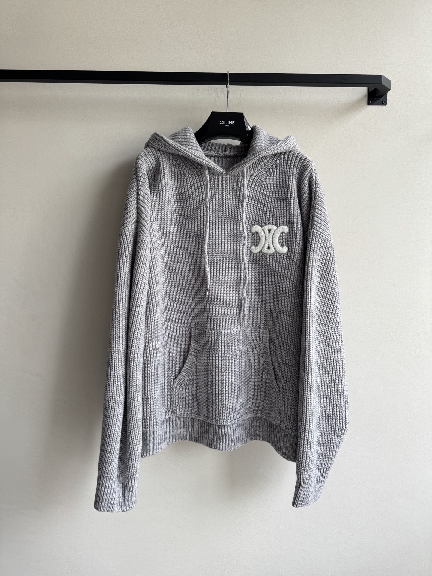 Celin*🆕25SS秋冬新款 🩶凯旋门连帽针织卫衣 ⚠️原版开发 高版本出品 选用罗纹羊毛 柔软又保暖