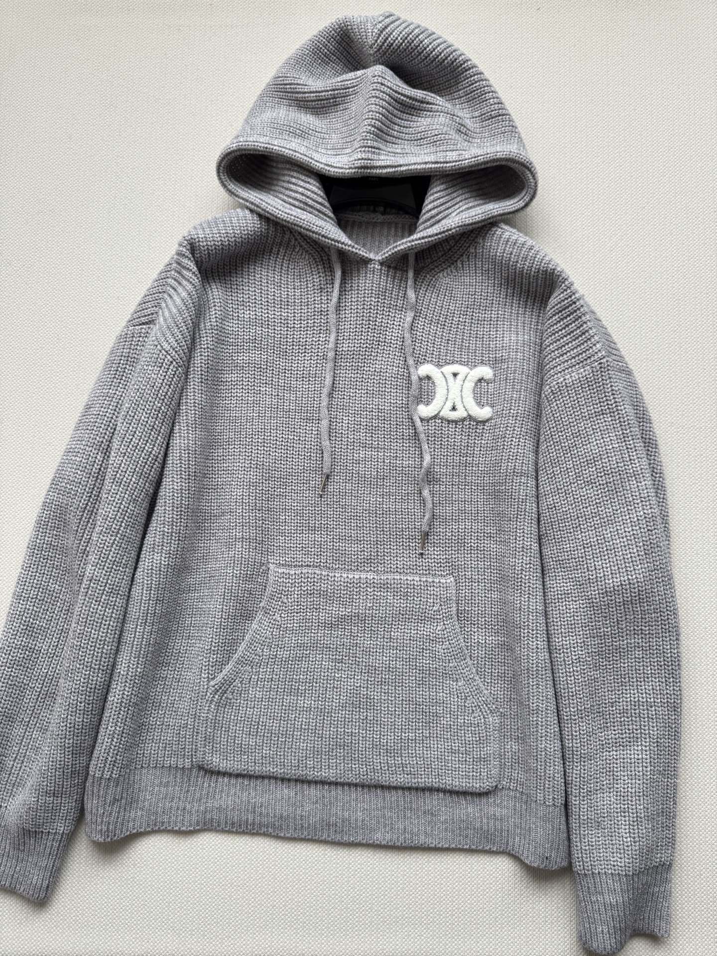 Celin*🆕25SS秋冬新款 🩶凯旋门连帽针织卫衣 ⚠️原版开发 高版本出品 选用罗纹羊毛 柔软又保暖