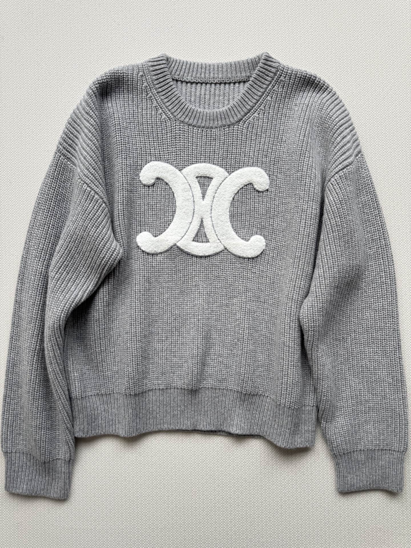 Celin*🆕25Fw早秋新款 凯旋门logo羊毛衫丨⚠原版开发！高版出品！立体毛巾刺绣凯旋门重磅克重 