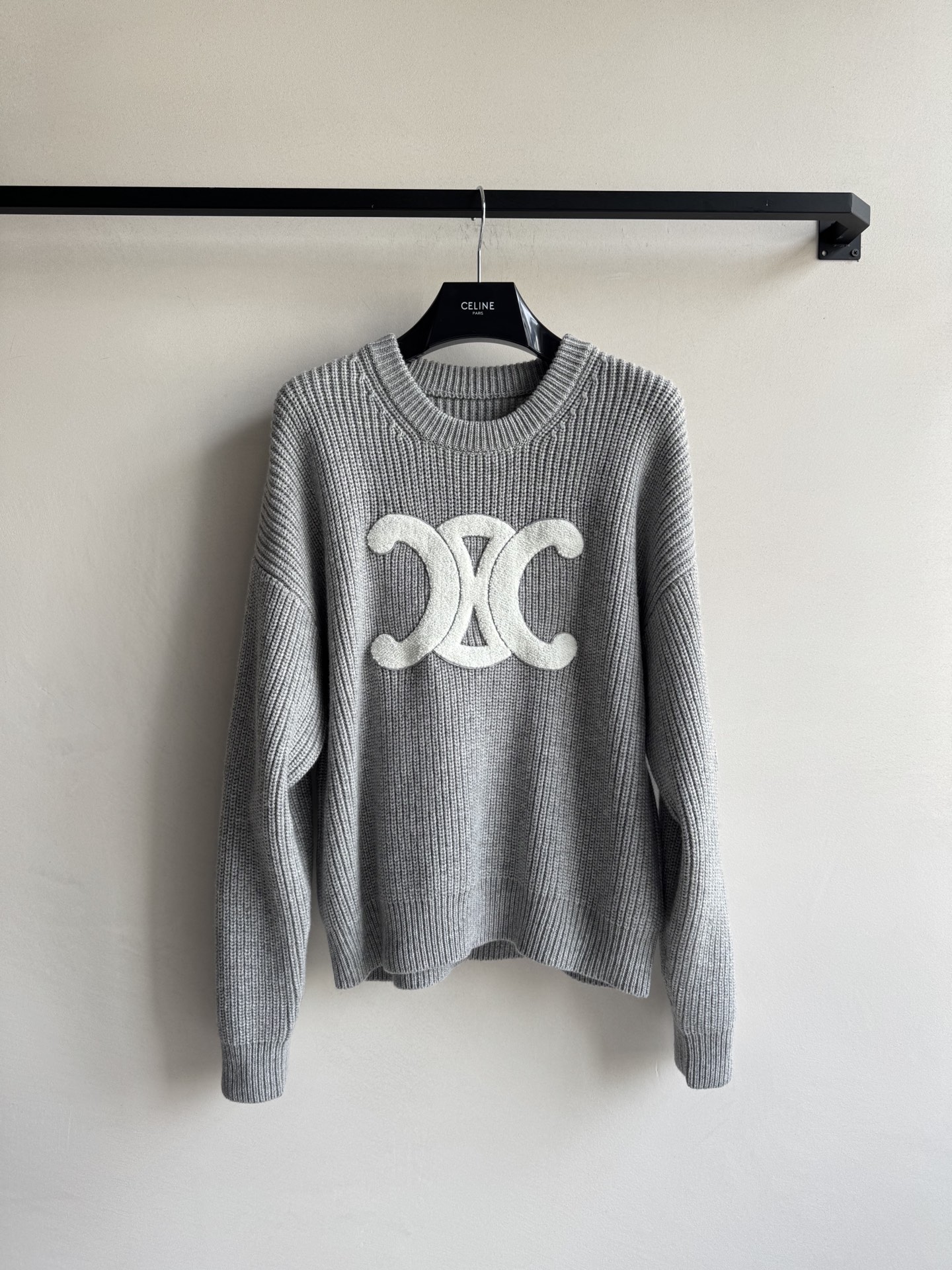 Celin*🆕25Fw早秋新款 凯旋门logo羊毛衫丨⚠原版开发！高版出品！立体毛巾刺绣凯旋门重磅克重 