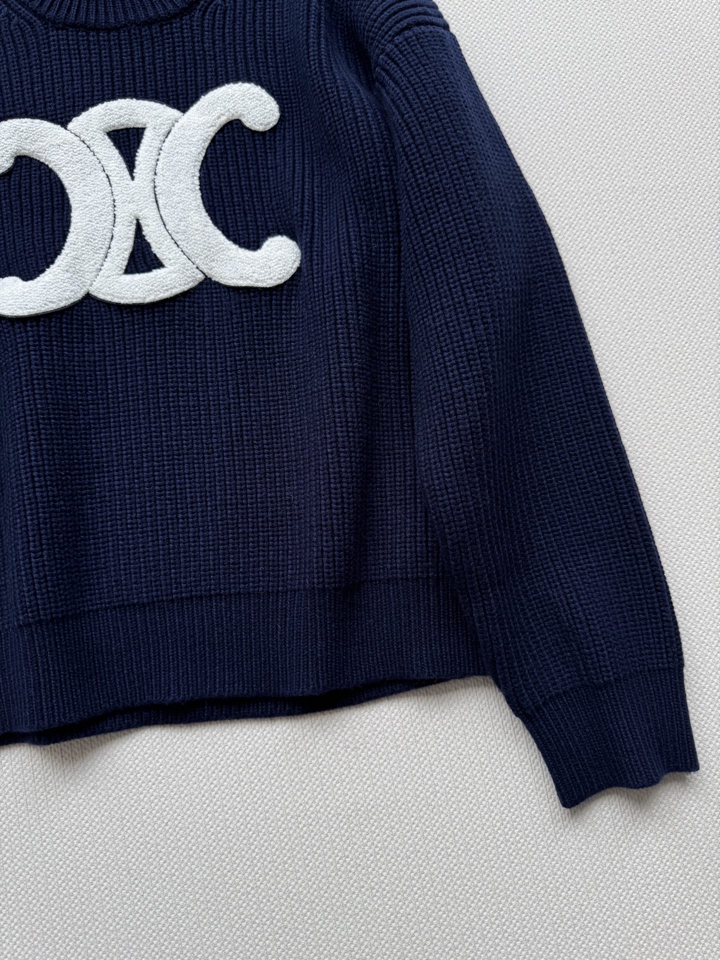 Celin*🆕25Fw早秋新款 凯旋门logo羊毛衫丨⚠原版开发！高版出品！立体毛巾刺绣凯旋门重磅克重 