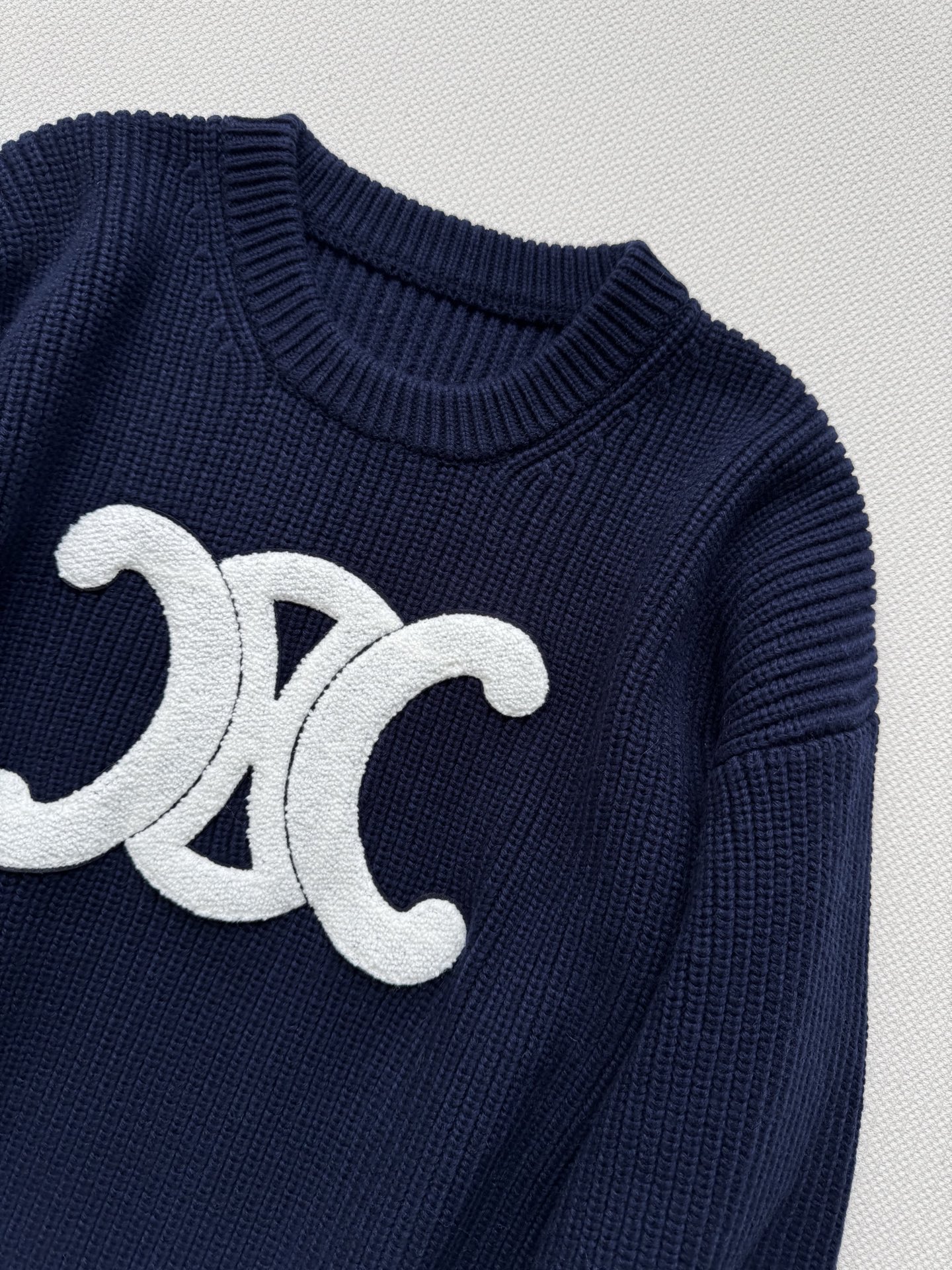 Celin*🆕25Fw早秋新款 凯旋门logo羊毛衫丨⚠原版开发！高版出品！立体毛巾刺绣凯旋门重磅克重 