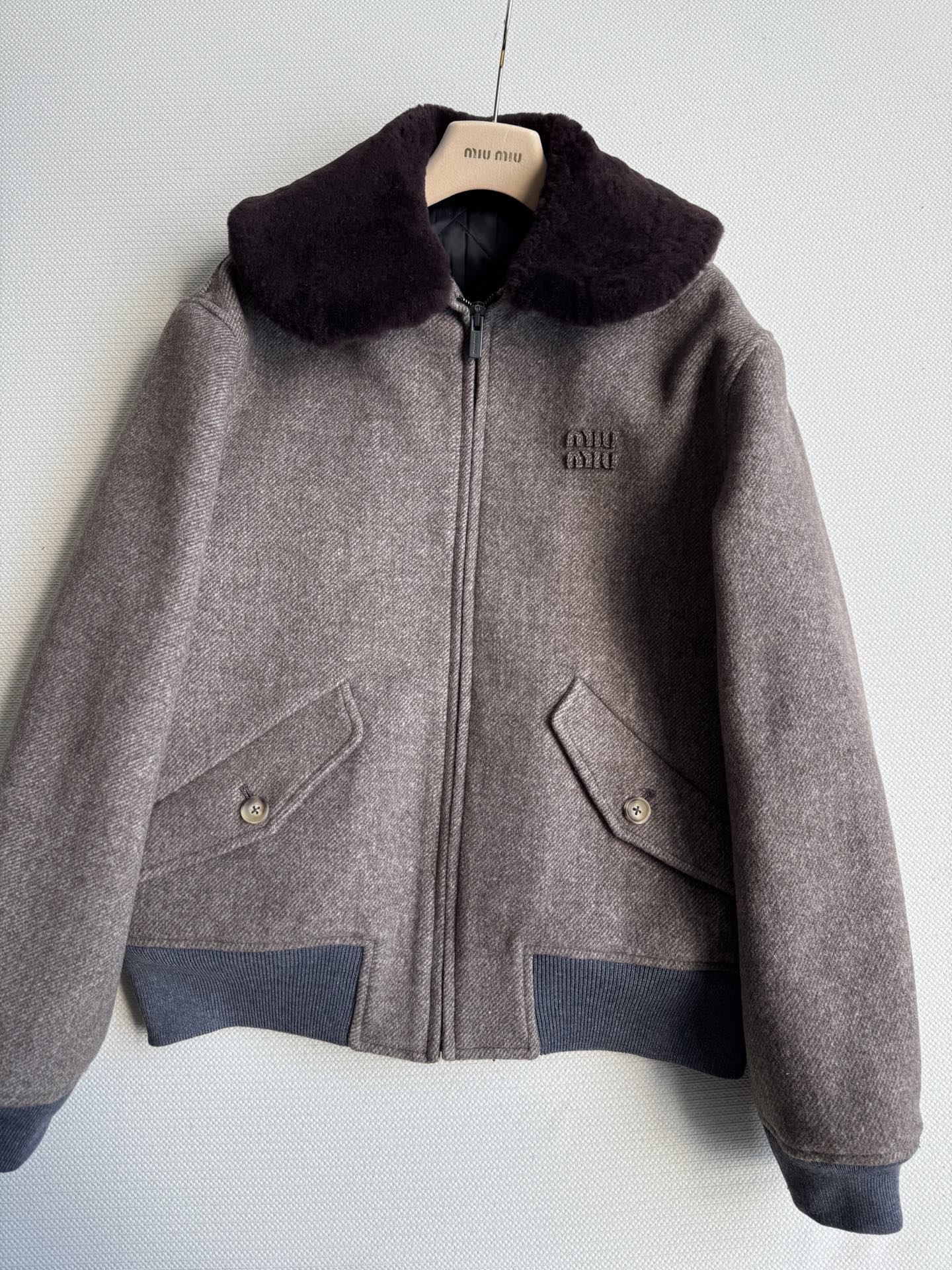 Elegant Wool Blend Coat with Leather Collar & Embroidered Logo - Warm & Stylish 4 i1759817778193 8562 0 2