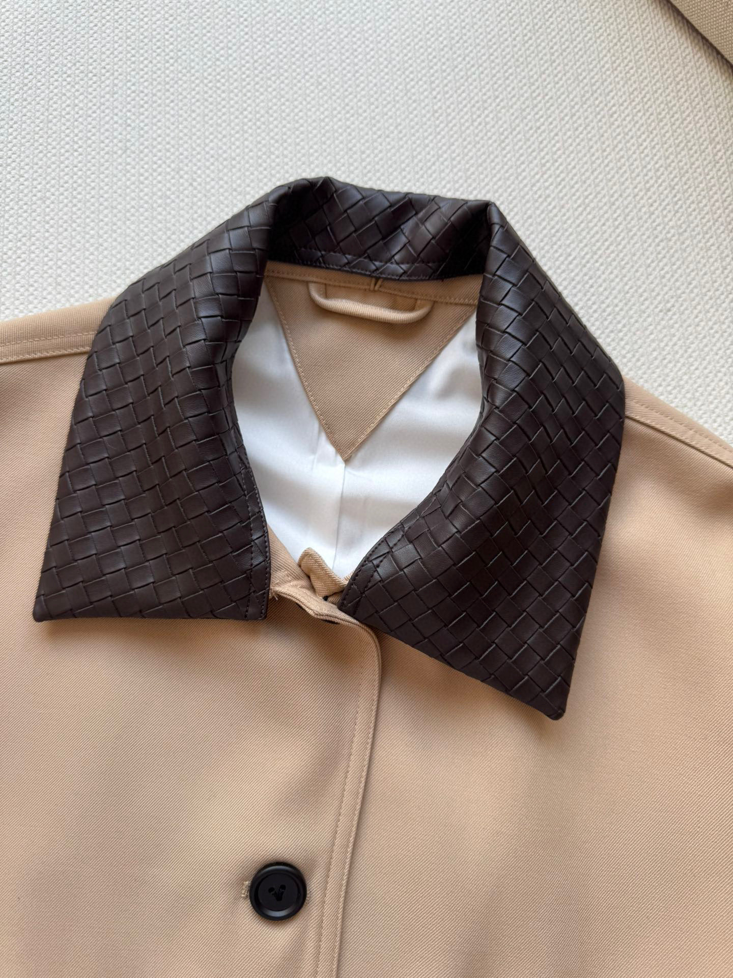 Bottega Veneta Inspired Woven Collar Cotton Jacket - Convertible Design 5 i1760854641437 4738 0 1