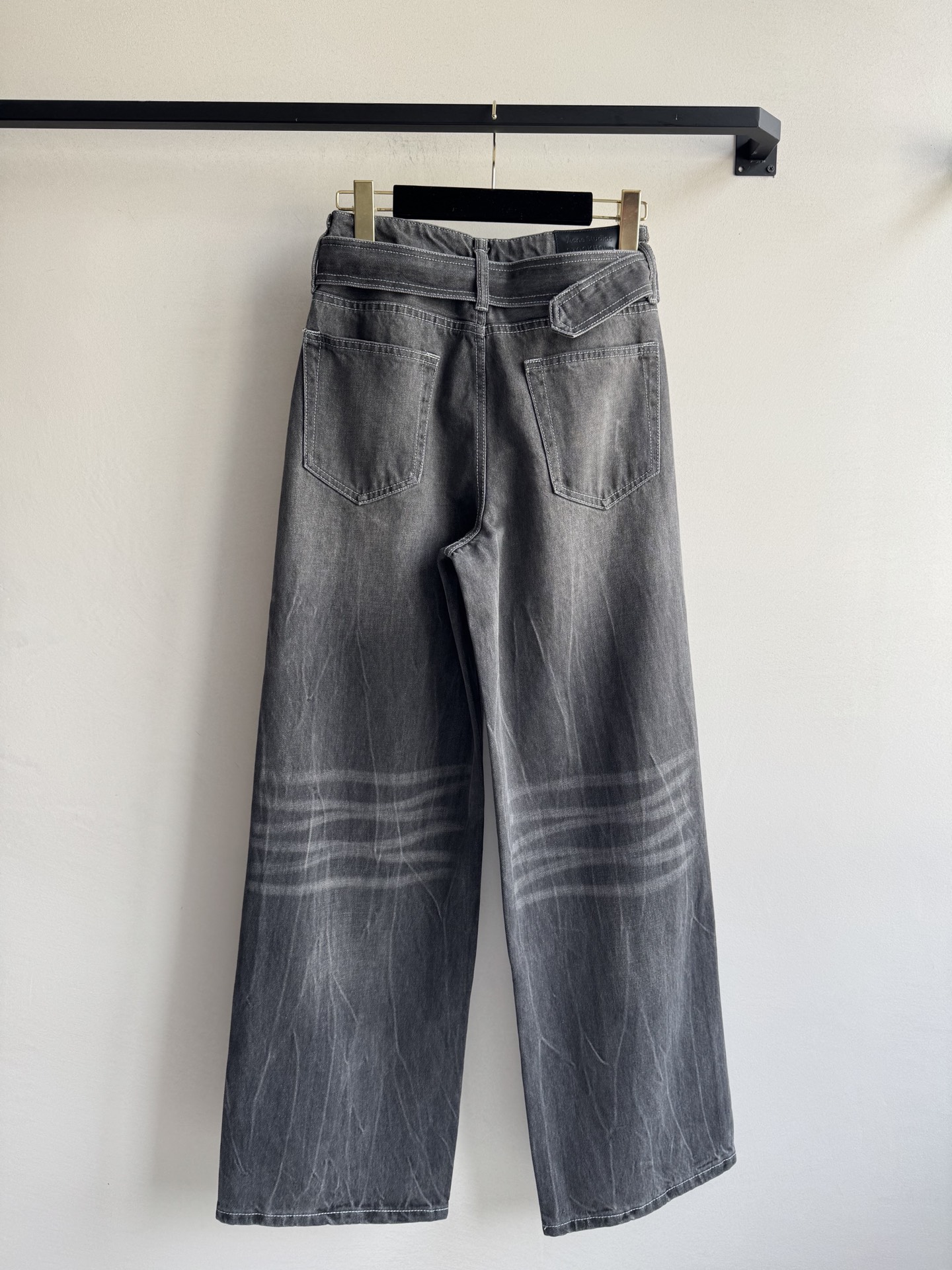 Acne🆕新款，扎染腰带牛仔裤👖休闲阔腿版型S-XXL.