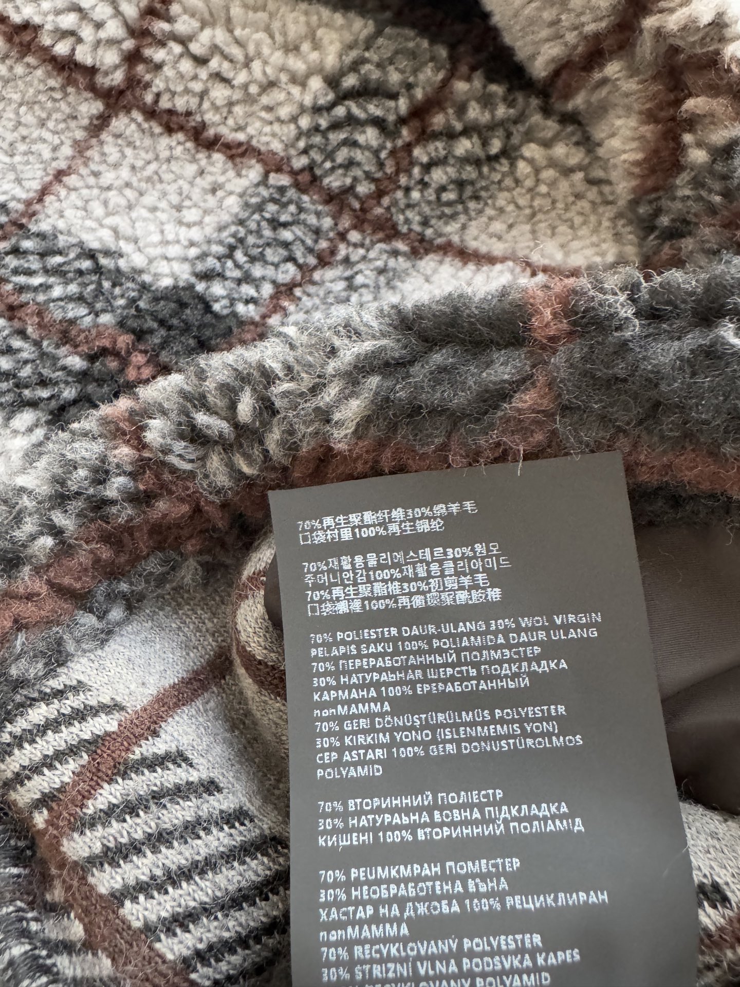 MiuMi* 25Fw秋冬新款 学院风摇粒绒格纹外套丨⚠真羊羔毛绒原版开发！高版出品！高密度羊毛粒绒面料