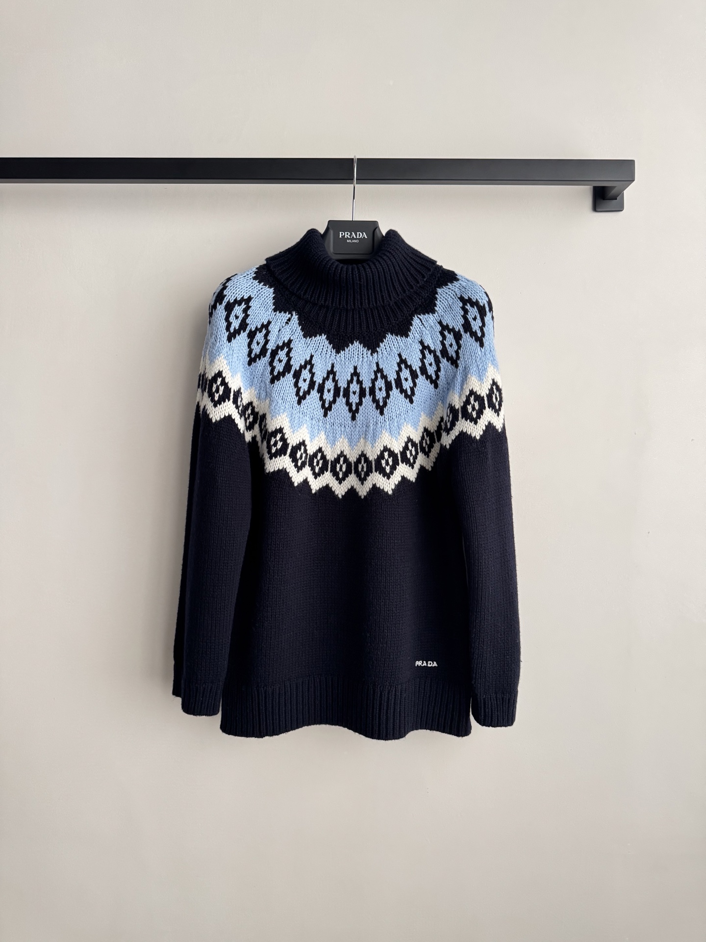 Prada Fair Isle Jacquard Wool Sweater: Cozy Winter Style