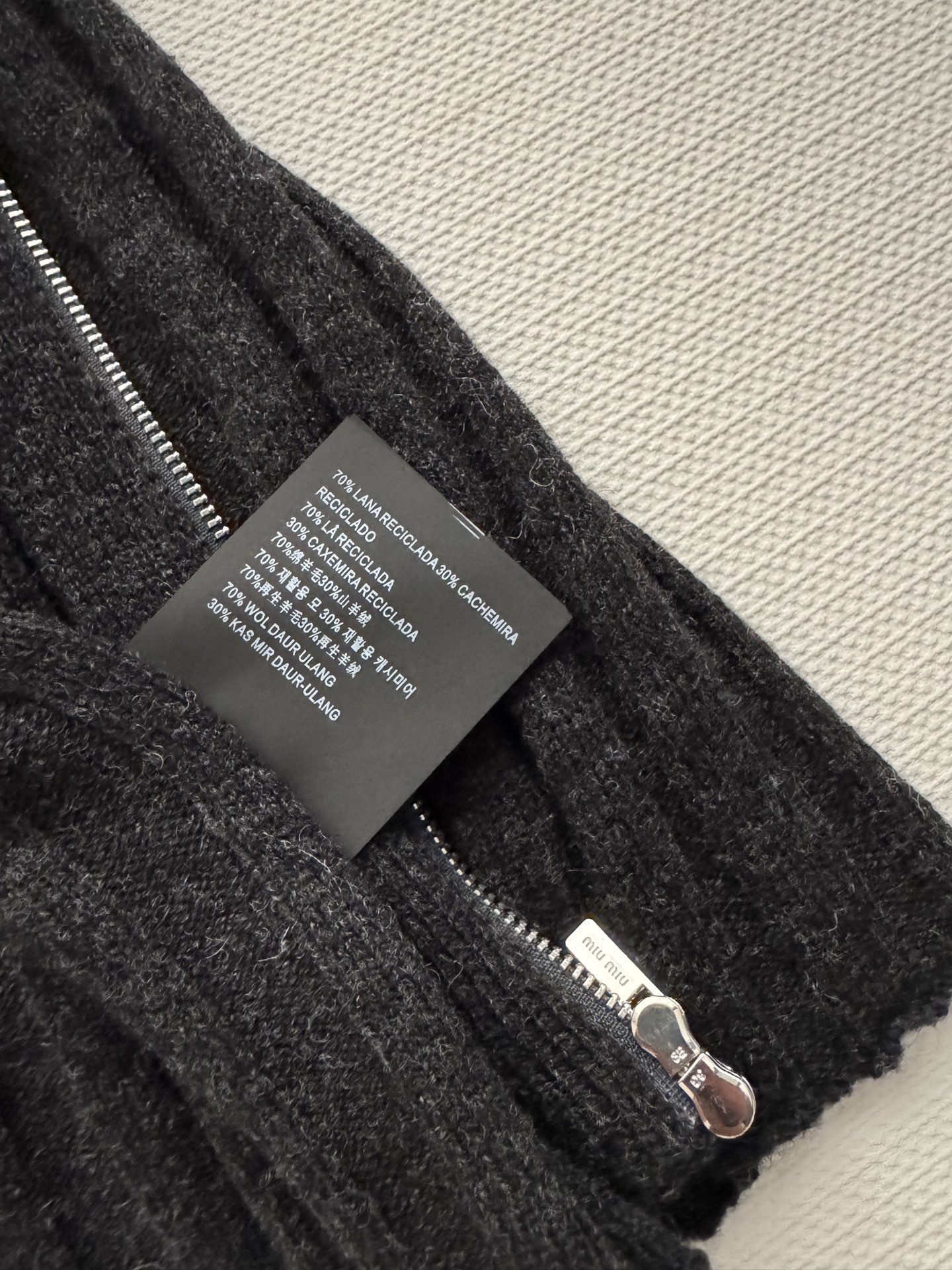 Miu Miu Striped Cashmere Cardigan - Soft Ribbed Knit, High Collar, Slim Fit 10 i1764608583546 4220 0 8