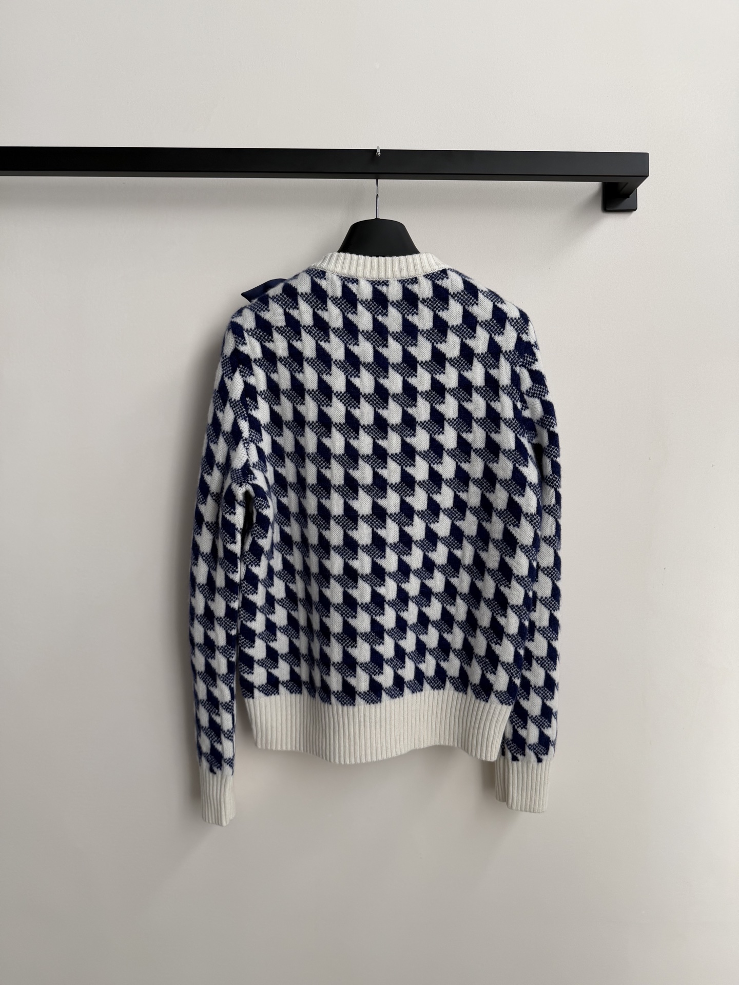Dio*🆕26Ss早春新款 蝴蝶结千鸟格羊毛针织毛衣丨⚠独家开发！顶级高版出品！以经典蓝白千鸟格纹为基底