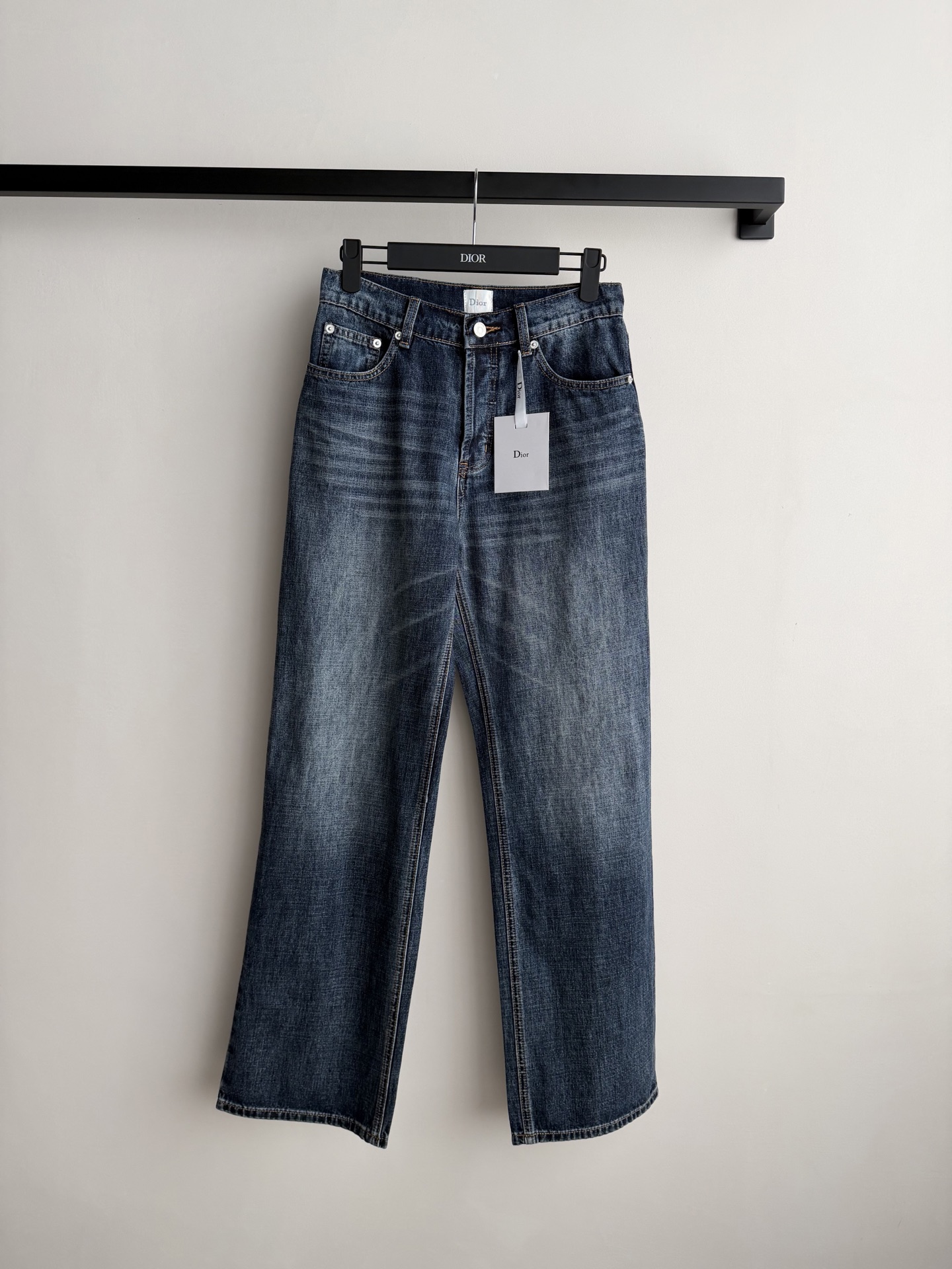 Dio*🆕2026春夏新款女士蓝色时尚百搭高级感气质直筒裤顶级版本，选用纯棉牛仔面料，五金YB定制，双重