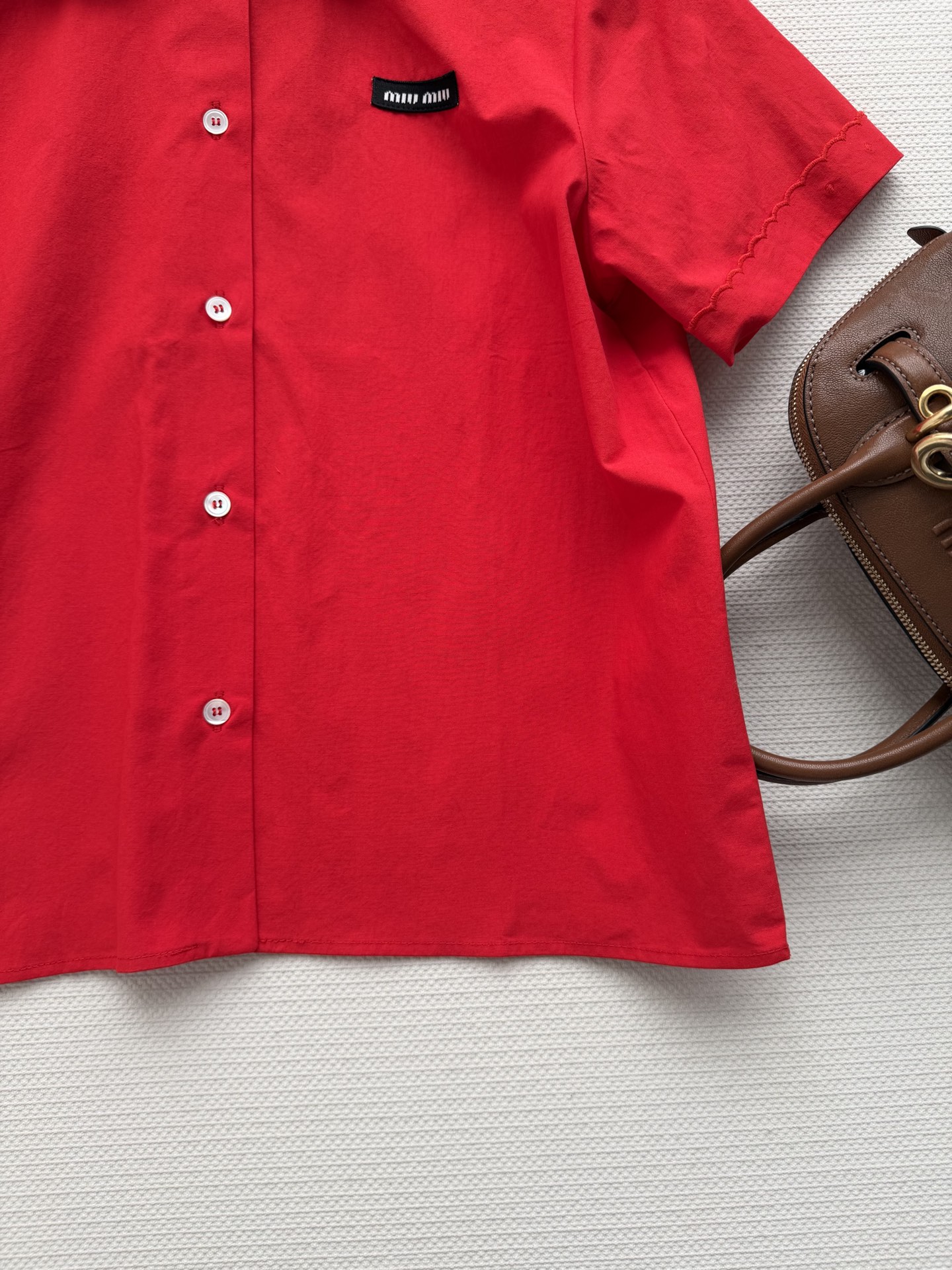 Miumi* 🆕26Ss春夏新款 知性分子学院风花边衬衣。原版1:1定制花边开发！高版出品！定制进口洗水