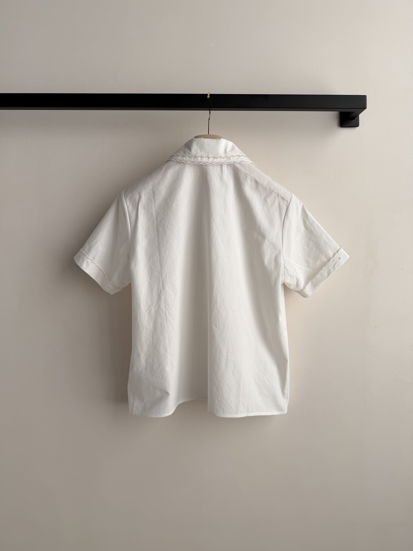 Miumi* 🆕26Ss春夏新款 知性分子学院风花边衬衣。原版1:1定制花边开发！高版出品！定制进口洗水