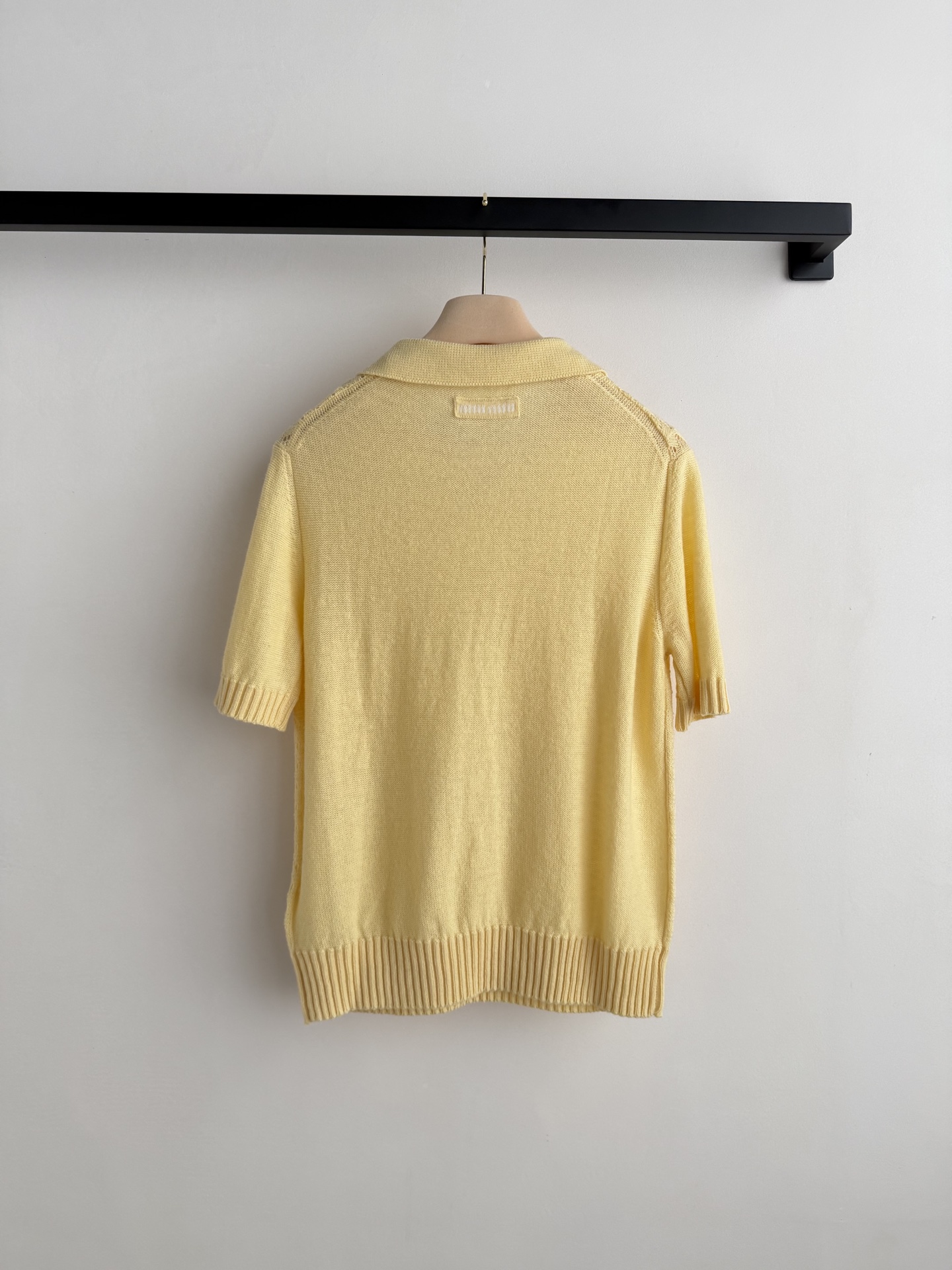 Miumi* 🆕26Ss早春新款 镂空翻领针织polo衫丨独家yb开发！高版出品！甄选细腻羊毛羊绒混纺面