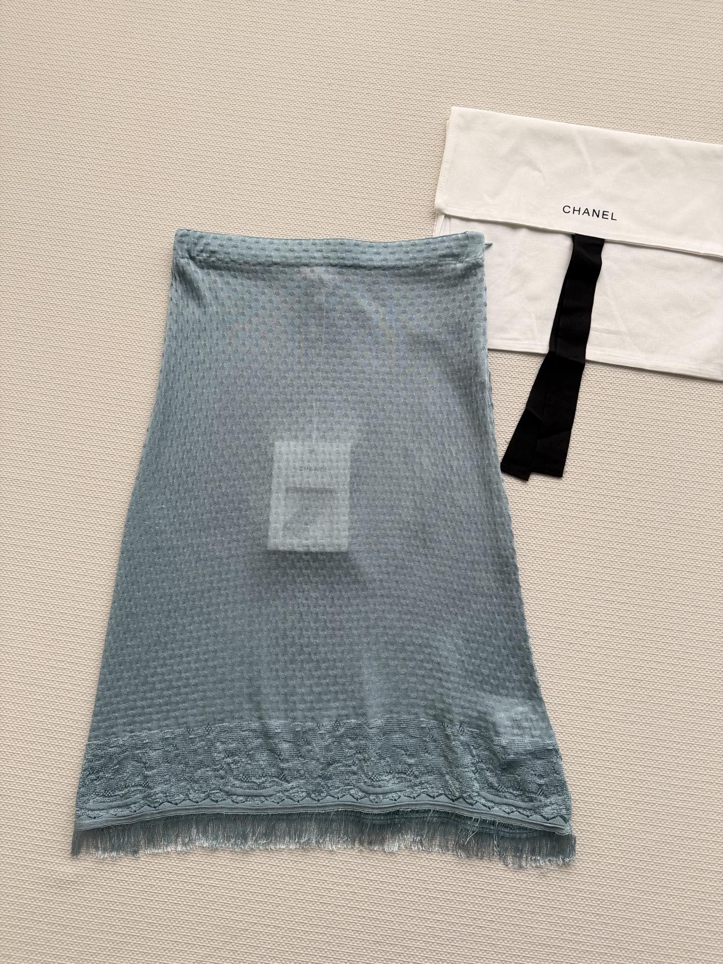 Chane*🆕26P春夏系列浅蓝色半裙，⚠️Yb定制定染色,🇩🇪德国进口机16针高密度超细超薄 轻薄透气