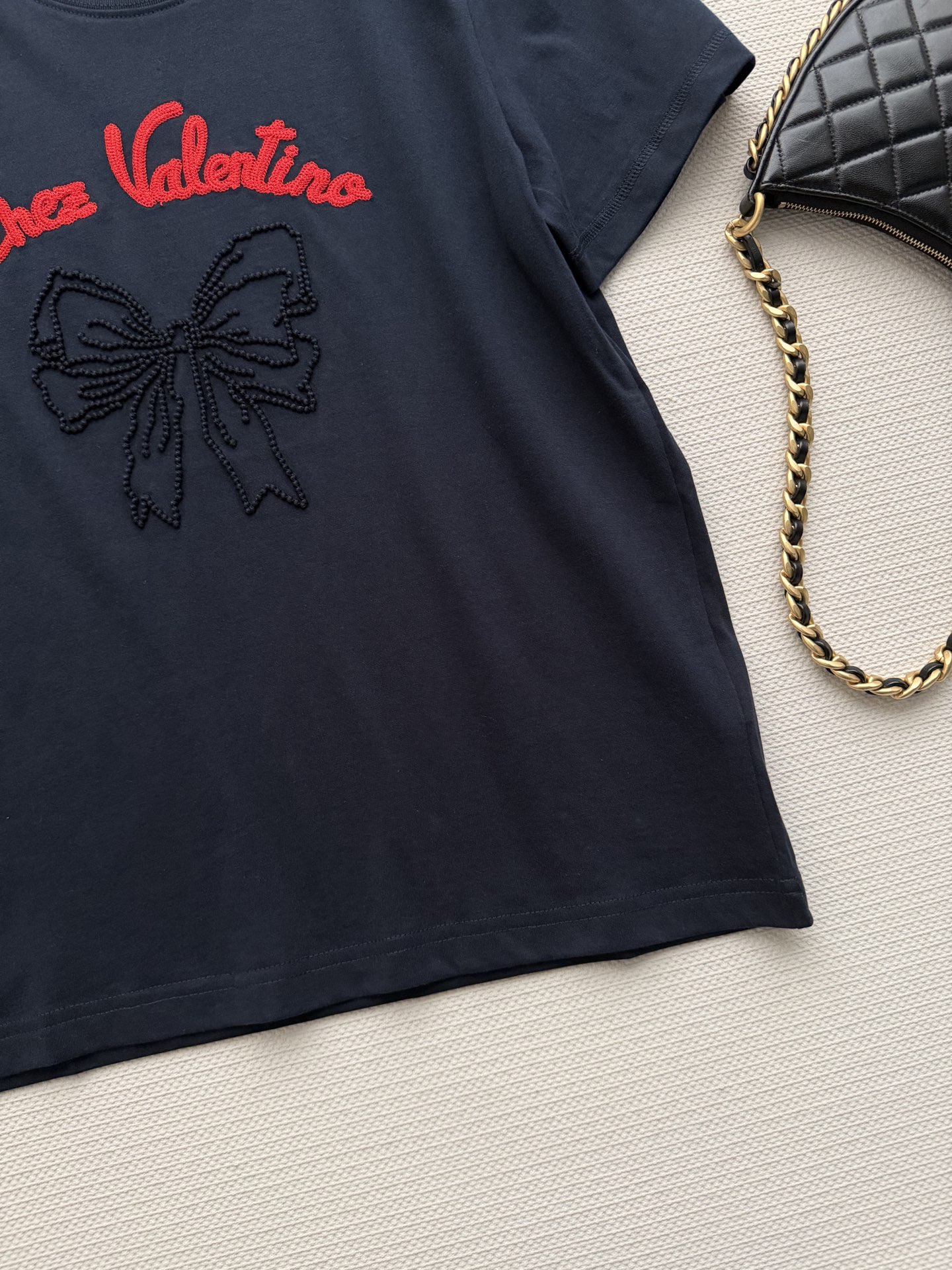 Valentin*🆕新款，26春夏新款短袖T恤，立体刺绣提花🎀ＳＭＬ.