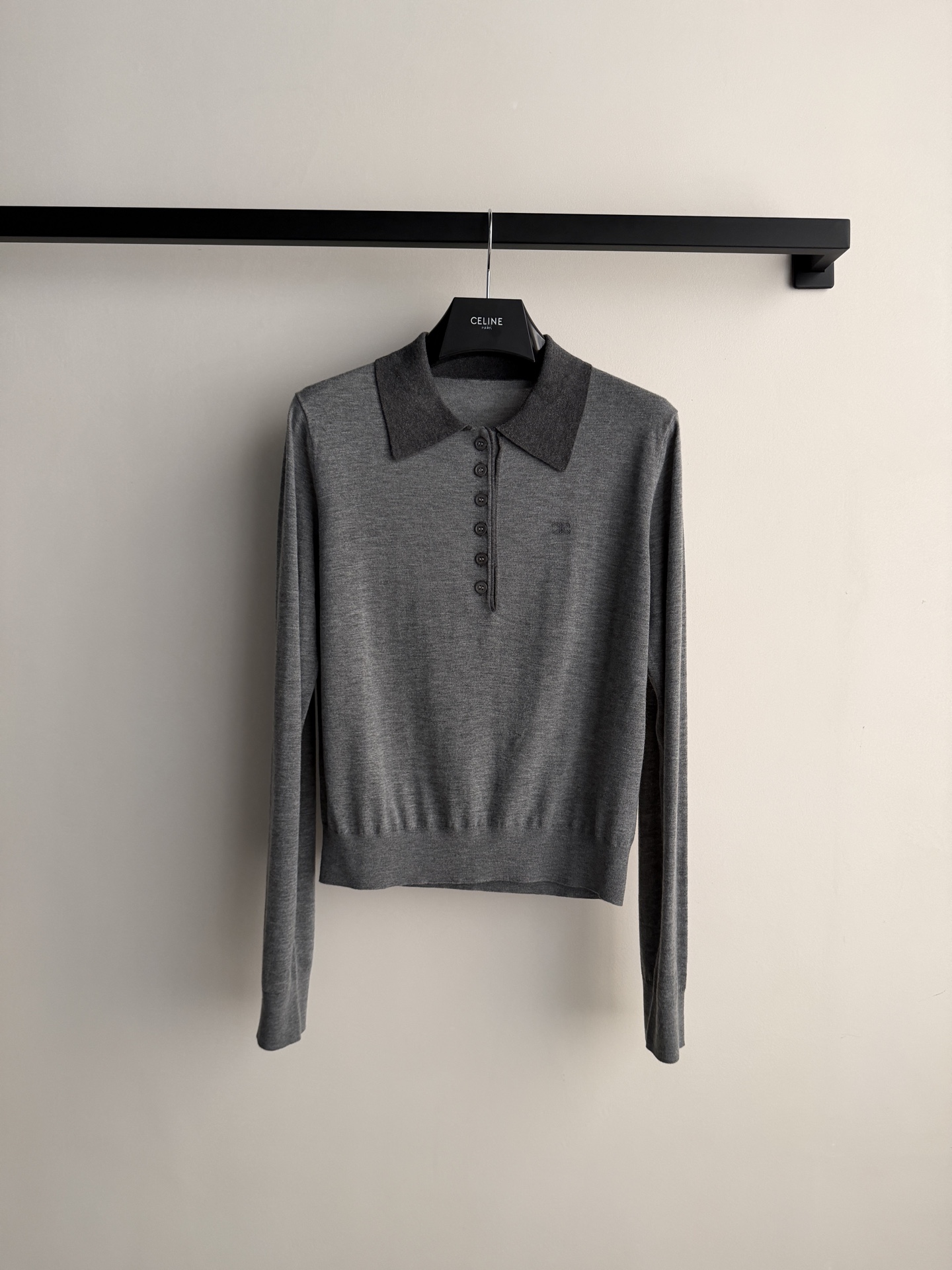 Celin*🆕2026早秋新款撞色Polo领针织衫 细腻羊毛混纺面料，软糯亲肤，上身轻盈无负担经典撞色P